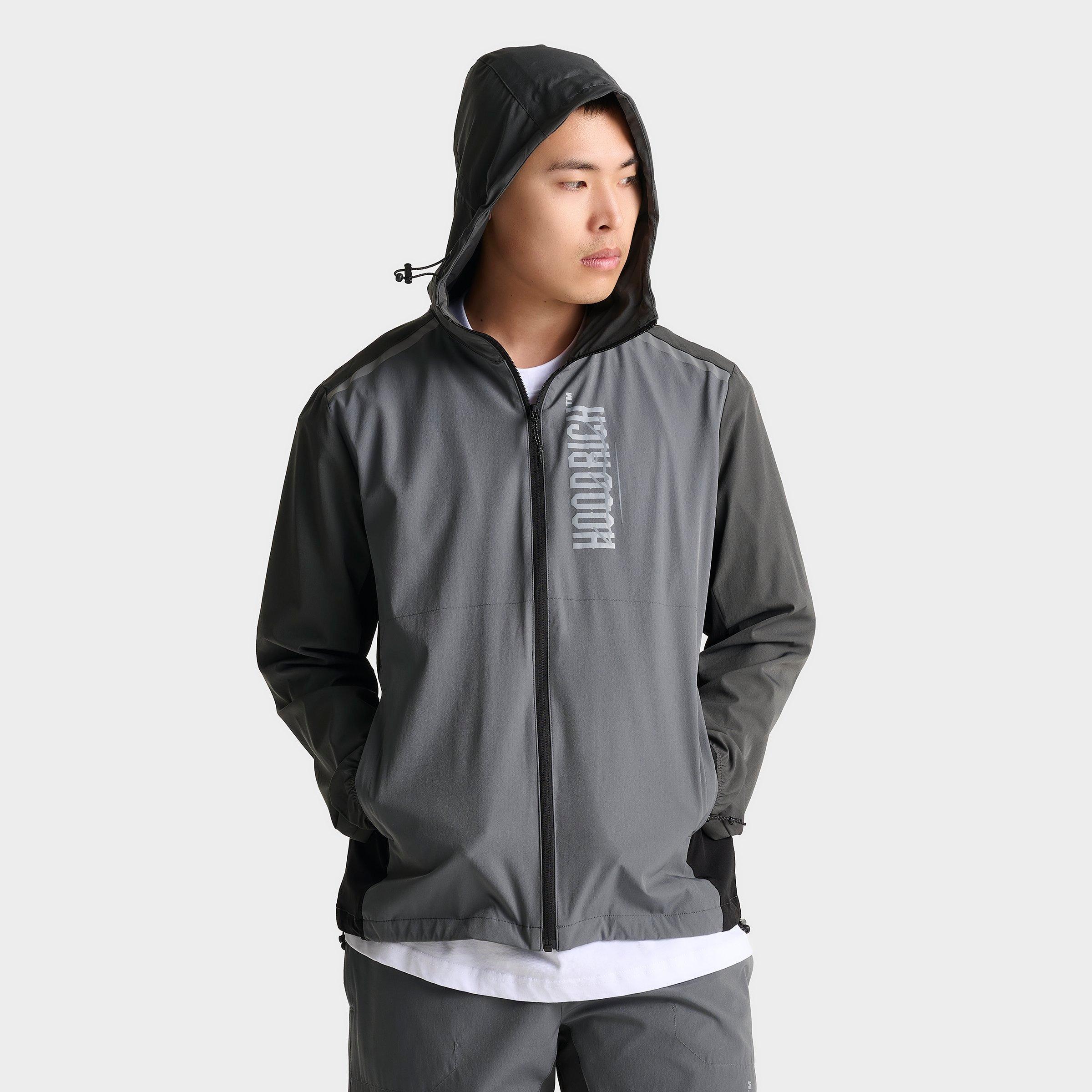 Hoodrich Men's Momentum Woven Full-Zip Jacket in Grey Size: Small