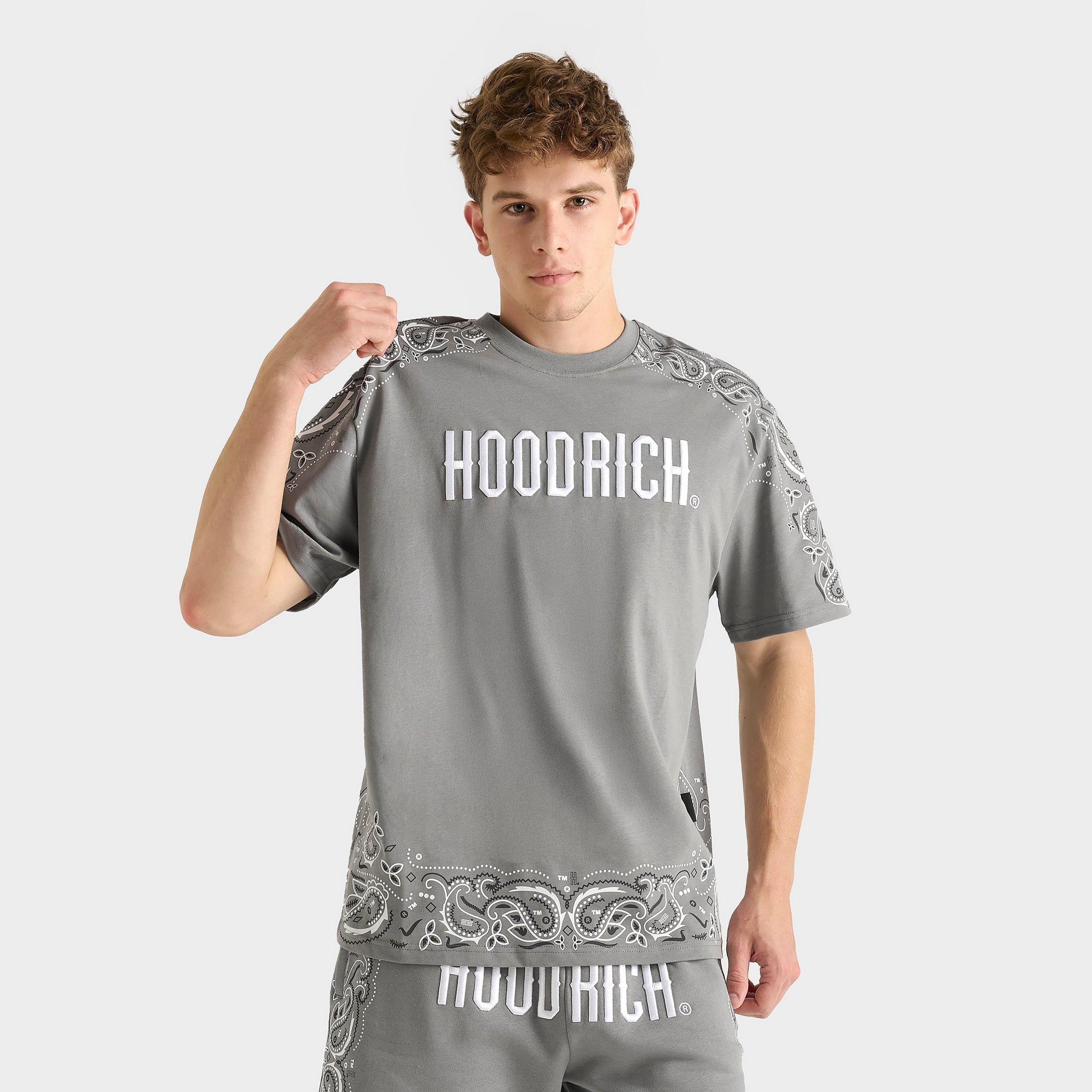 Hoodrich Men's Motif Oversized T-Shirt in Grey Size: Small
