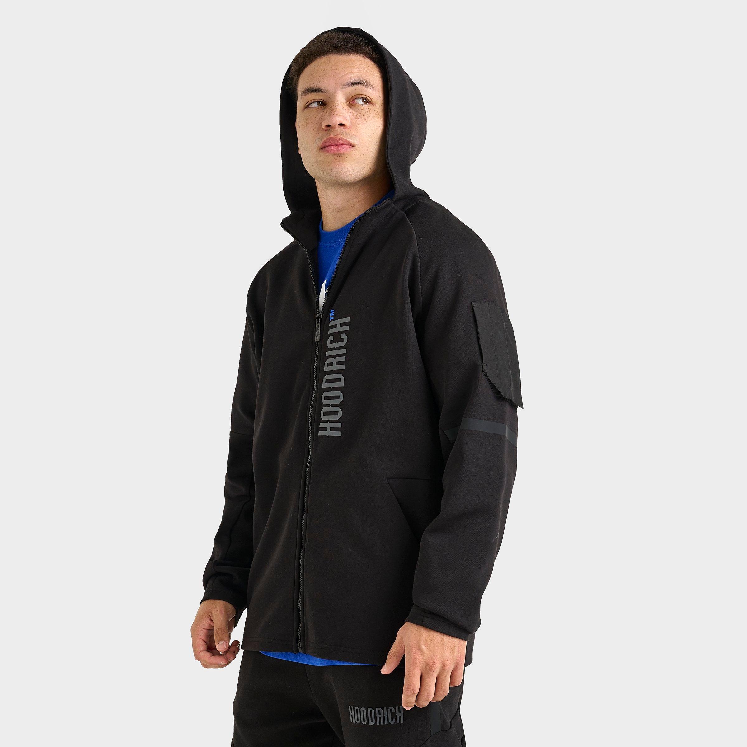 Hoodrich Men's Cycle Full-Zip Hoodie in Black/Blue Size: Medium