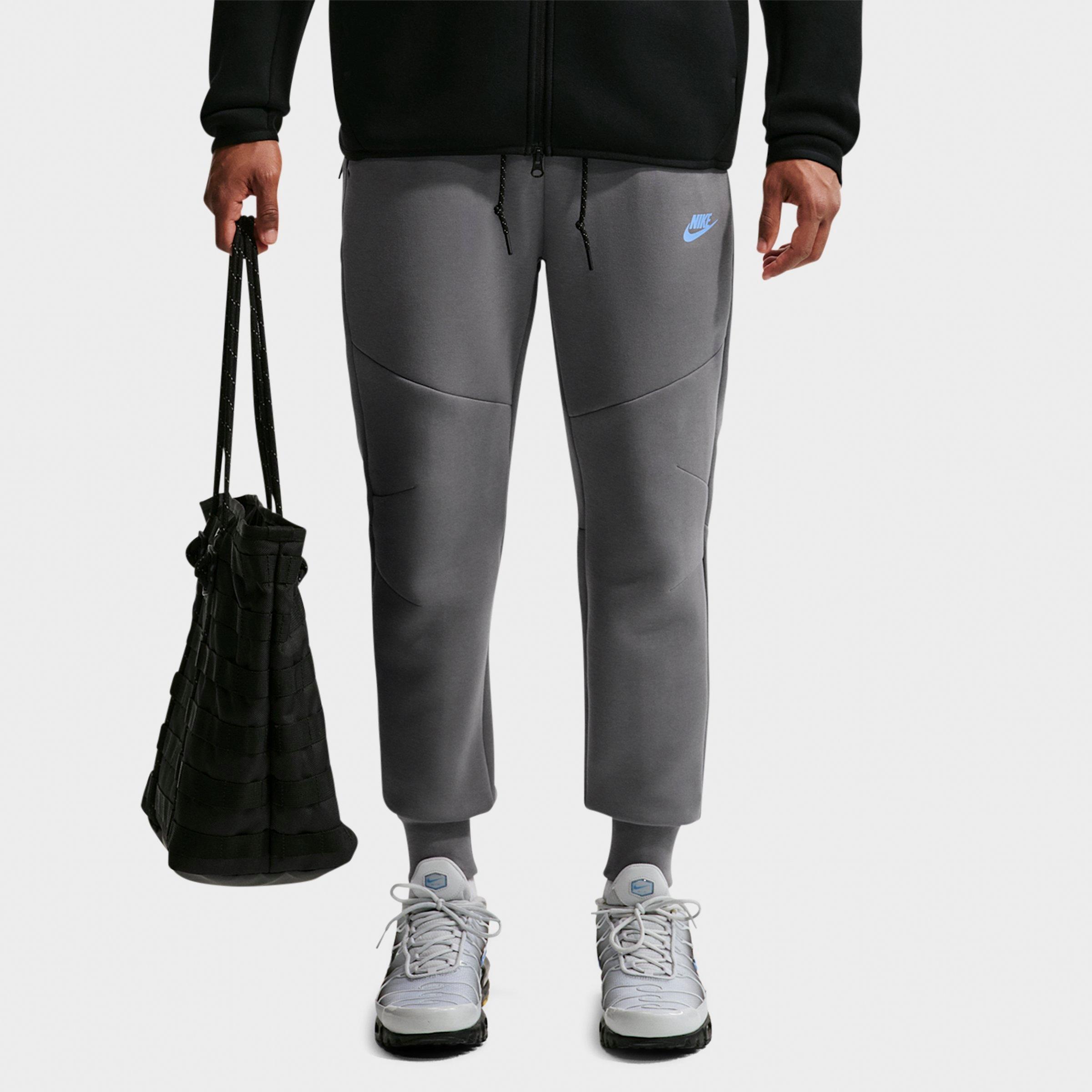 Nike Men's Tech Fleece Jogger Pants in Smoke Grey/Football Blue Size: Medium