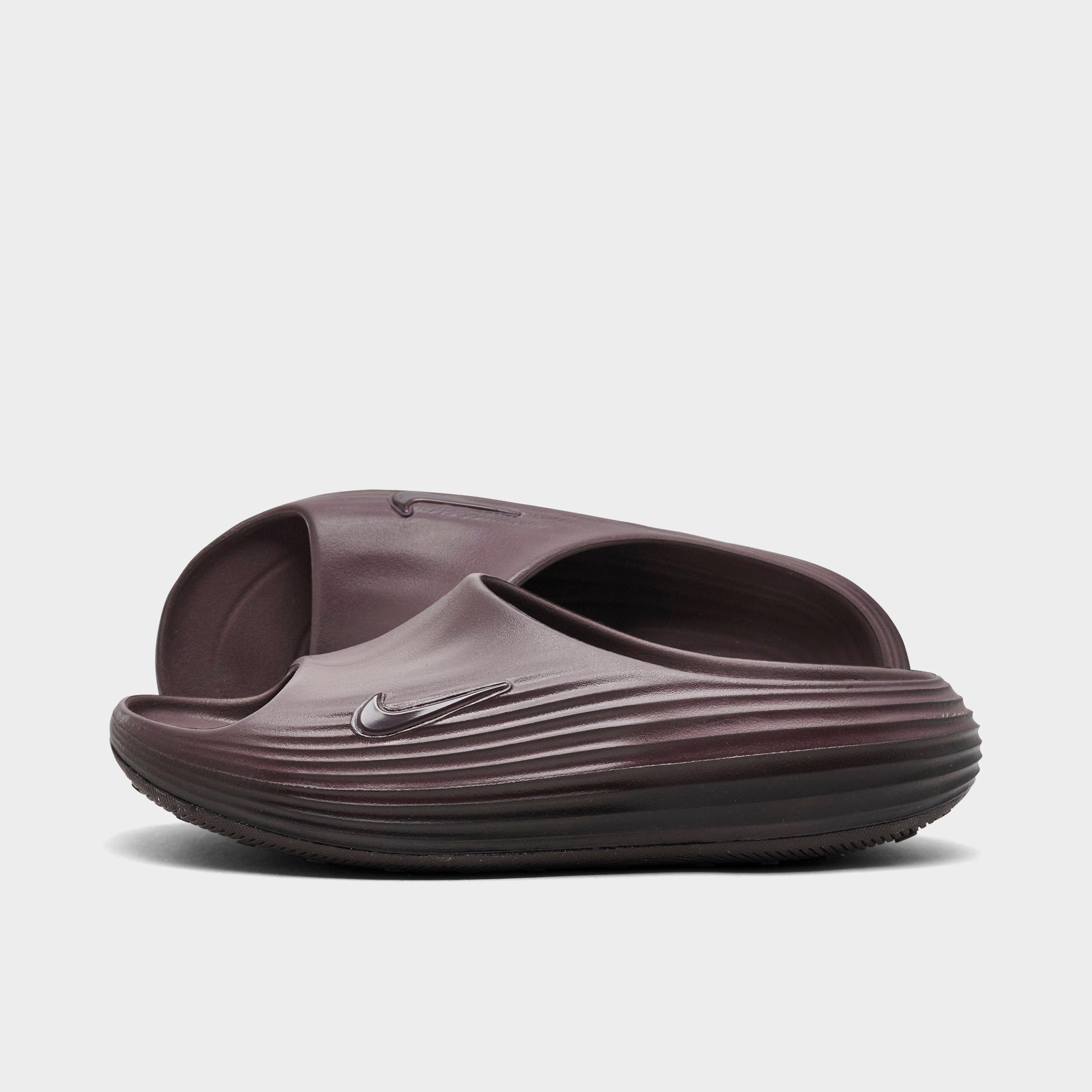 Nike Women's ReactX Rejuven8 Slide Sandals in Tattoo/Burgundy Crush Size: 8.0
