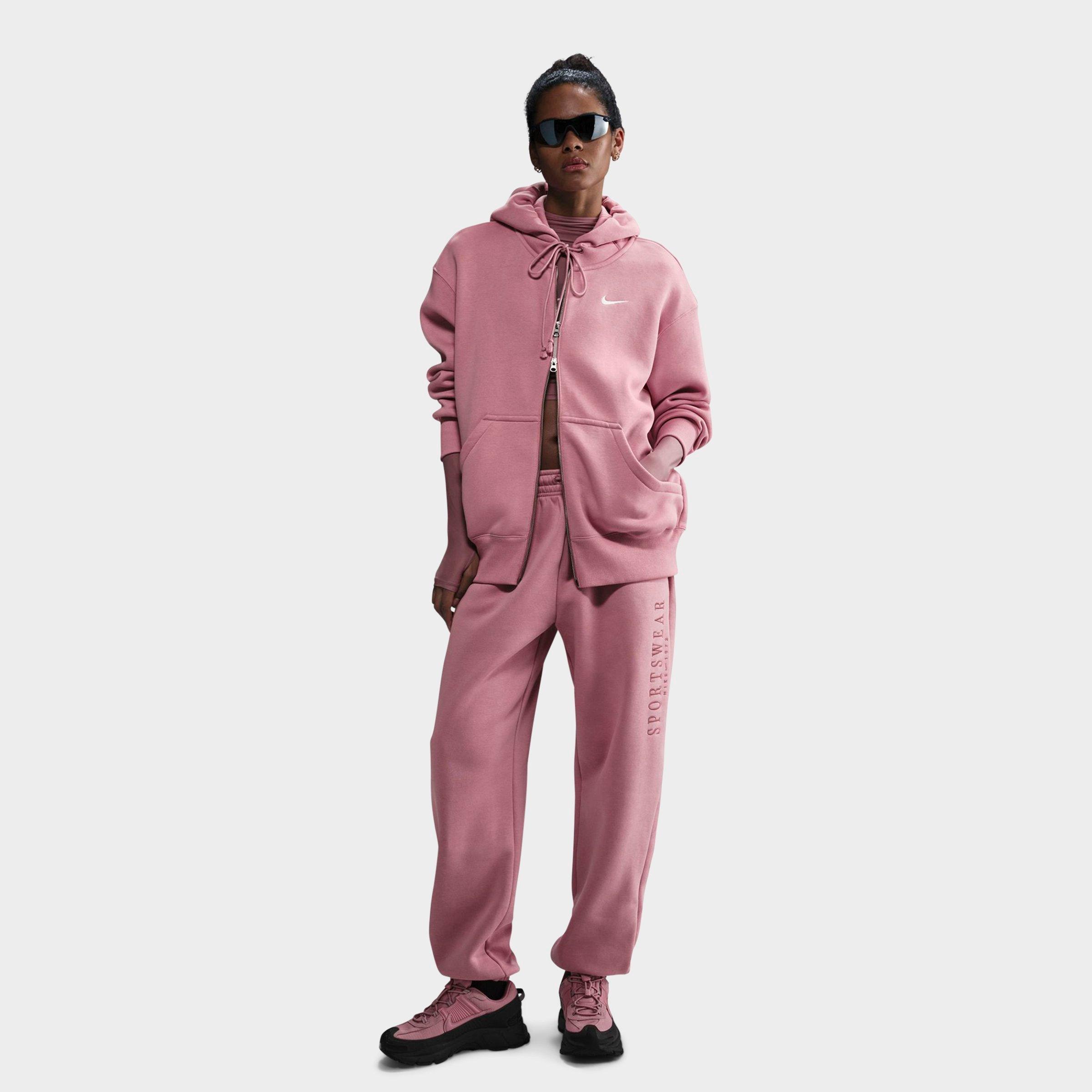 Nike Women's Sportswear Phoenix Fleece Oversized Jogger Sweatpants in ELEMENTAL PINK/DESER Size: XS