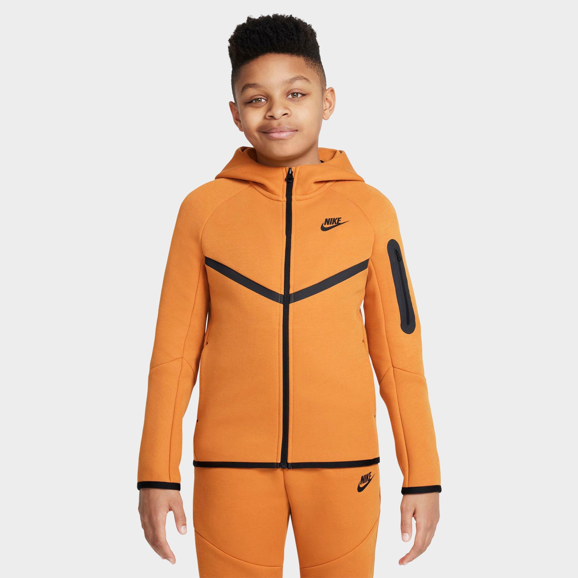 Nike Boys Sportswear Tech Fleece Full-Zip Hoodie in Monarch/Black Size: Small