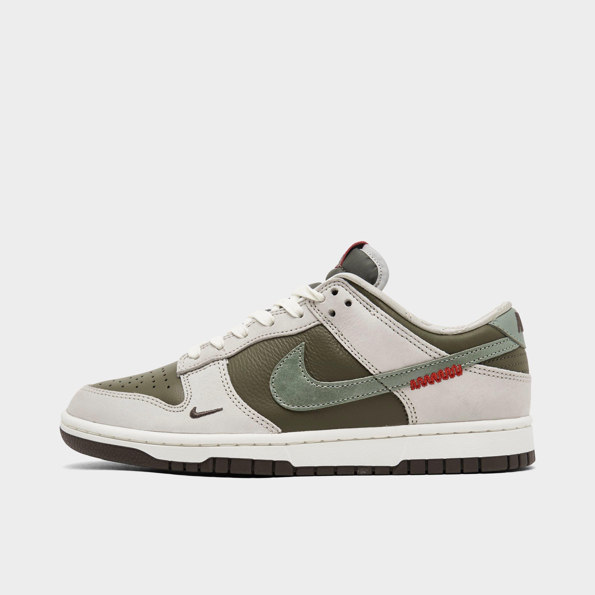 Nike Men's Dunk Low Retro Lunar New Year Casual Shoes in Medium Olive/Jade Horizon/Sail Size: 11.5