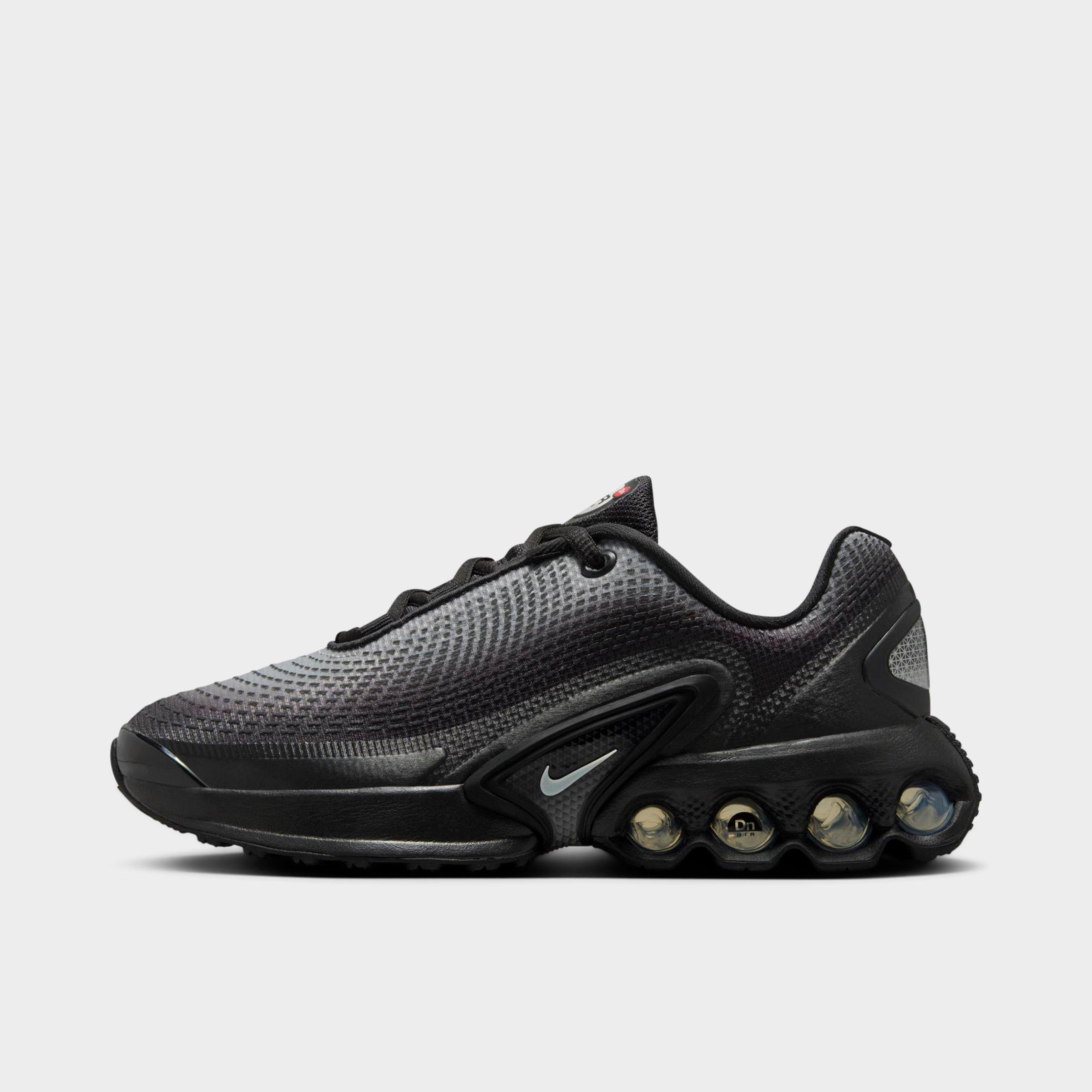 Nike Big Kids Air Max Dn Casual Shoes in BLK/LT SMK GRY-MTLC Size: 5.0
