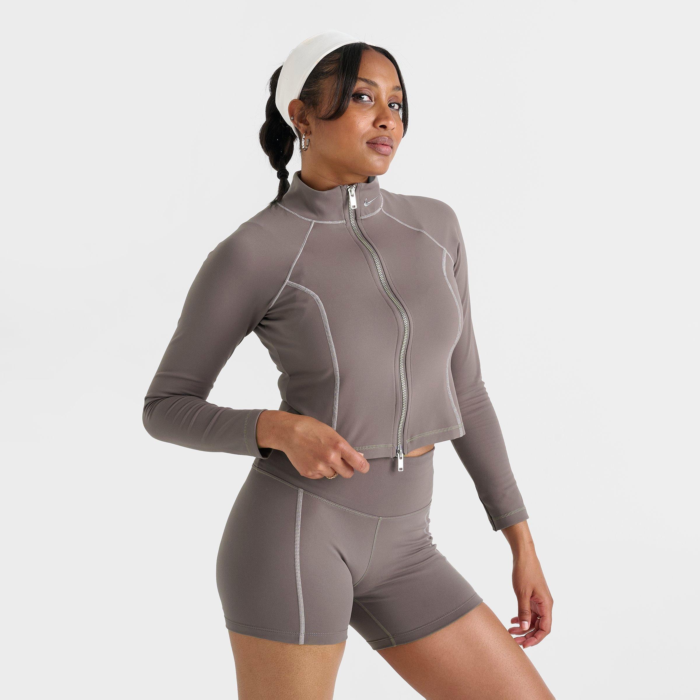 Nike Women's Sportswear Gym Life Full-Zip Jacket in Cave Stone Size: XS