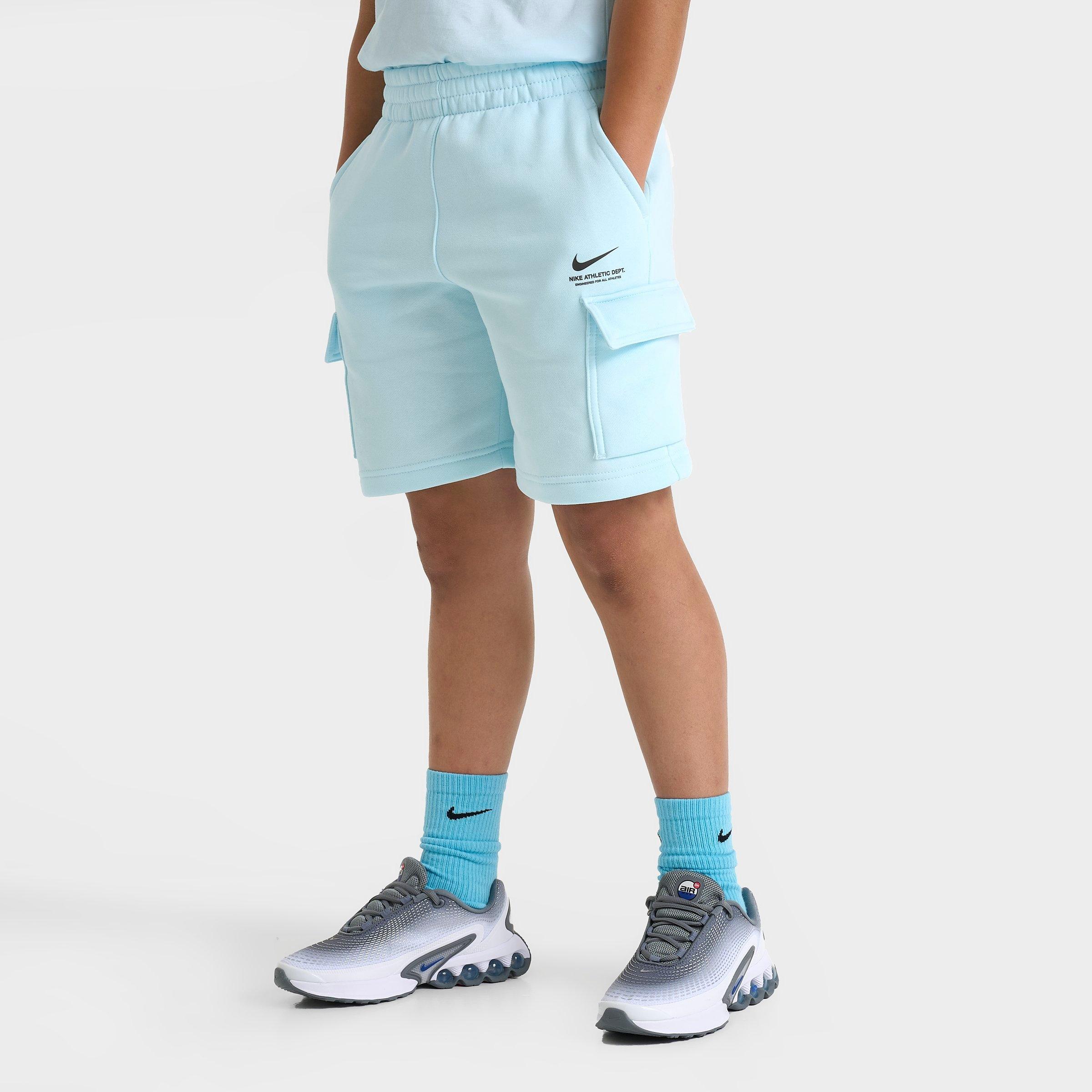 Nike Kids EMEA SI Fleece Shorts in Glacier Blue Size: Small