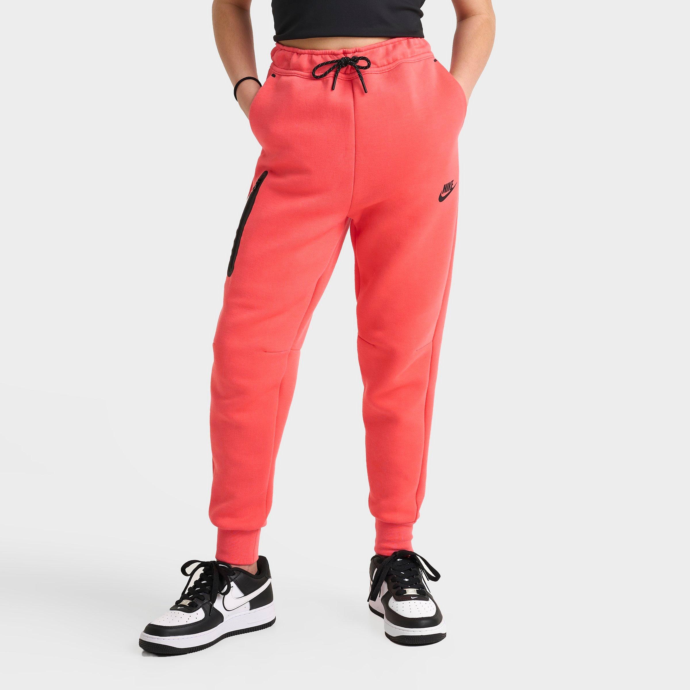 Nike Girls Sportswear Tech Fleece Jogger Pants in Magic Ember/Black Size: Small