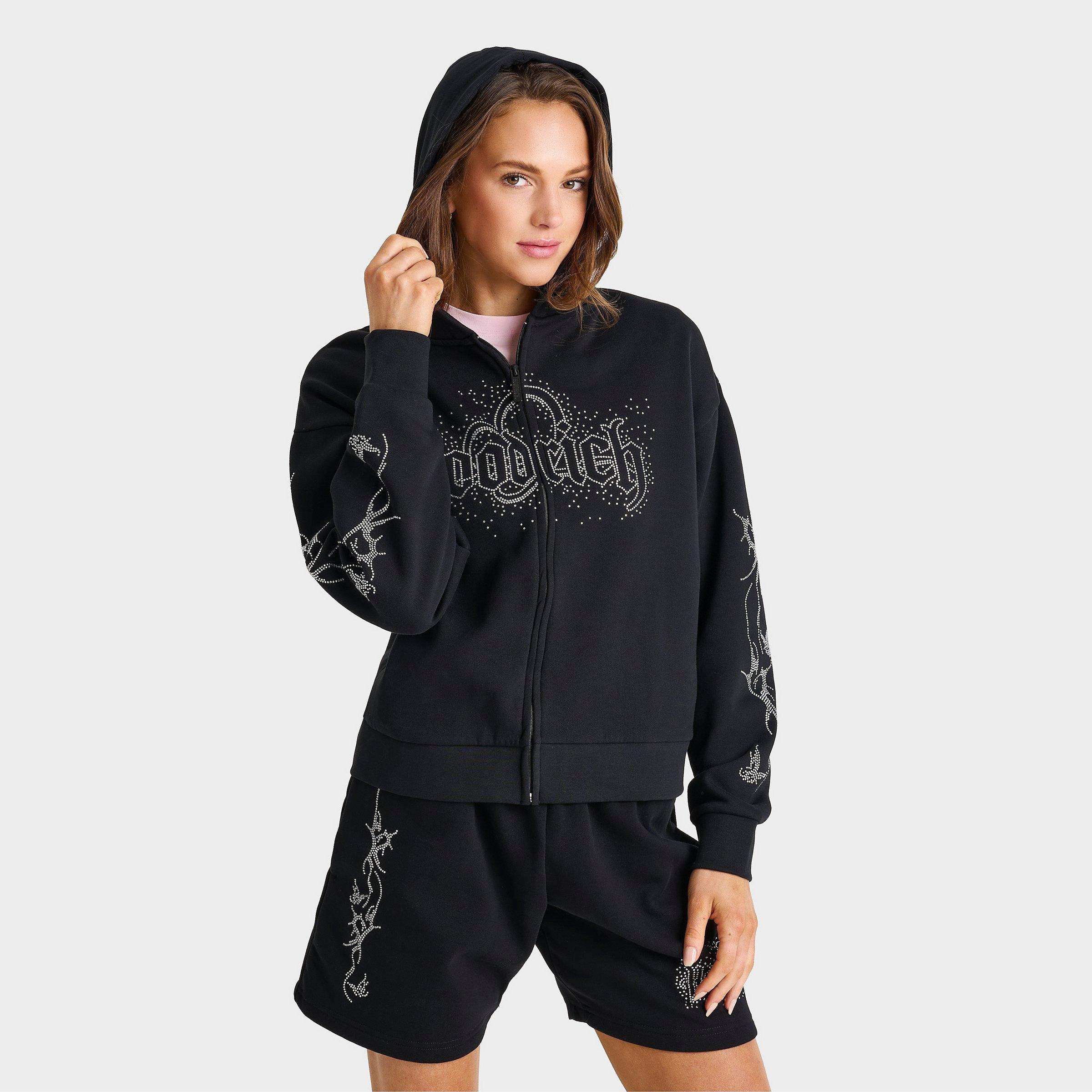 Women's Hoodrich Defuse Rhinestone Fleece Full-Zip Hoodie