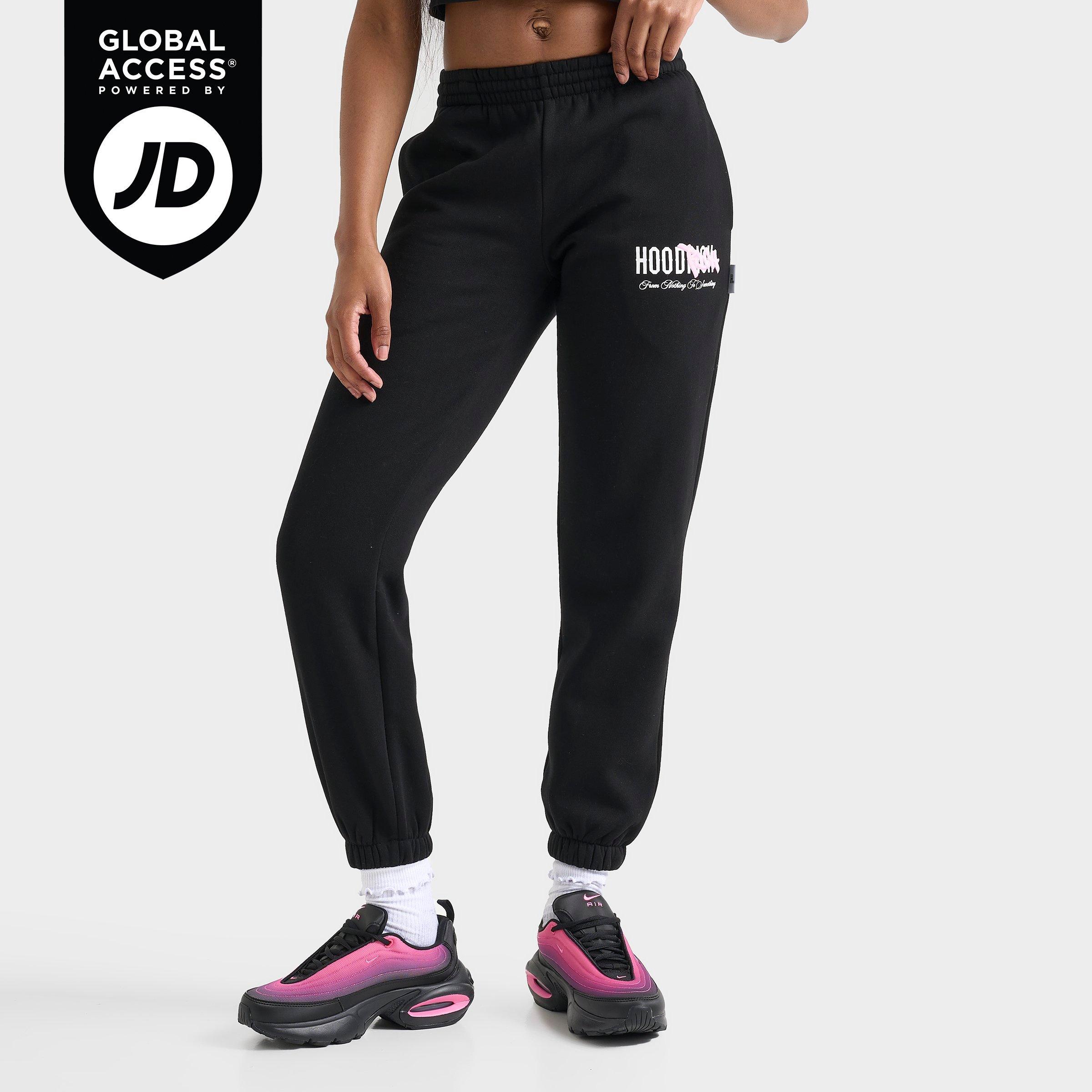 Hoodrich Women's Urban Graphic Jogger Pants in Black/Pink Size: XS