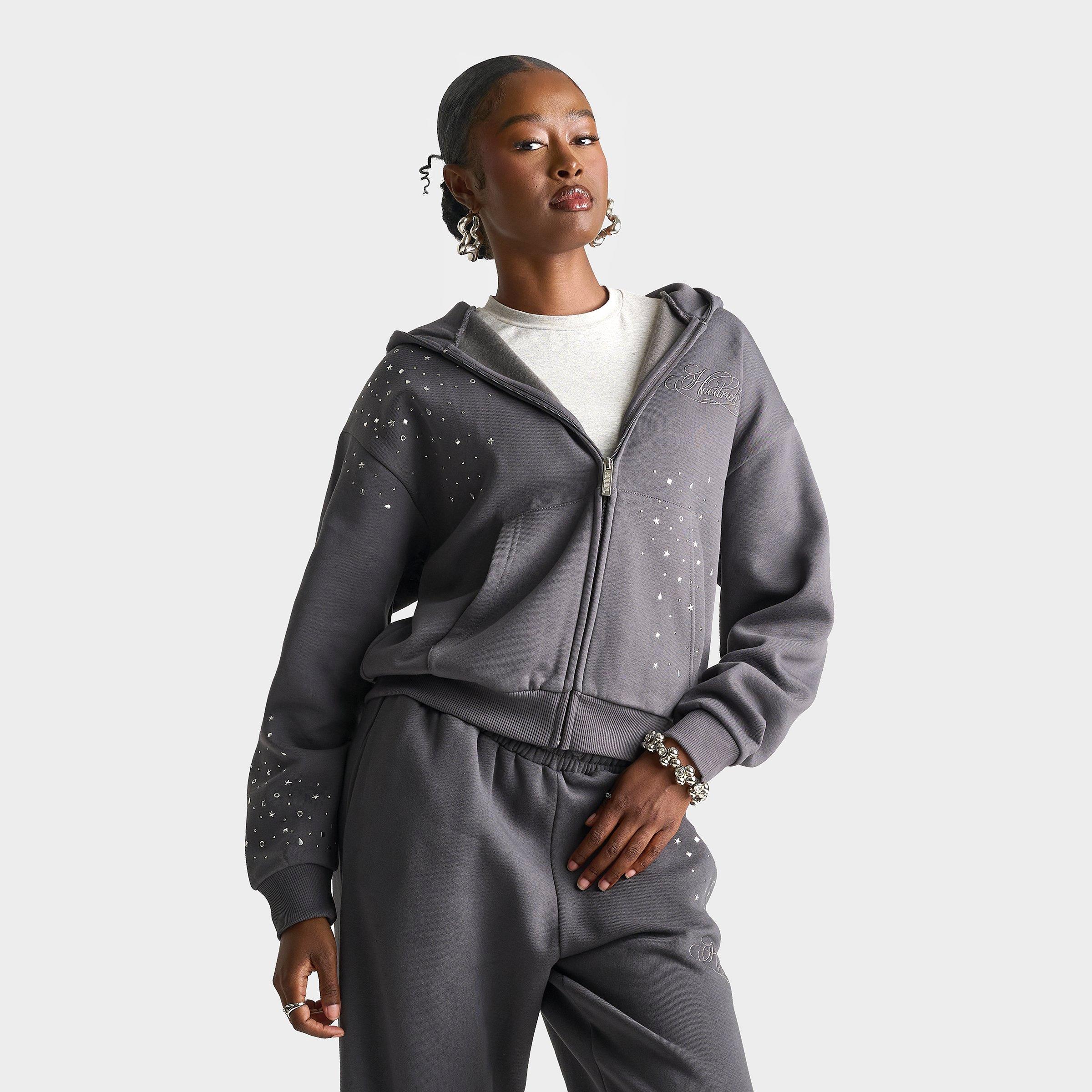 Hoodrich Women's Clash Rhinestone Full-Zip Hoodie