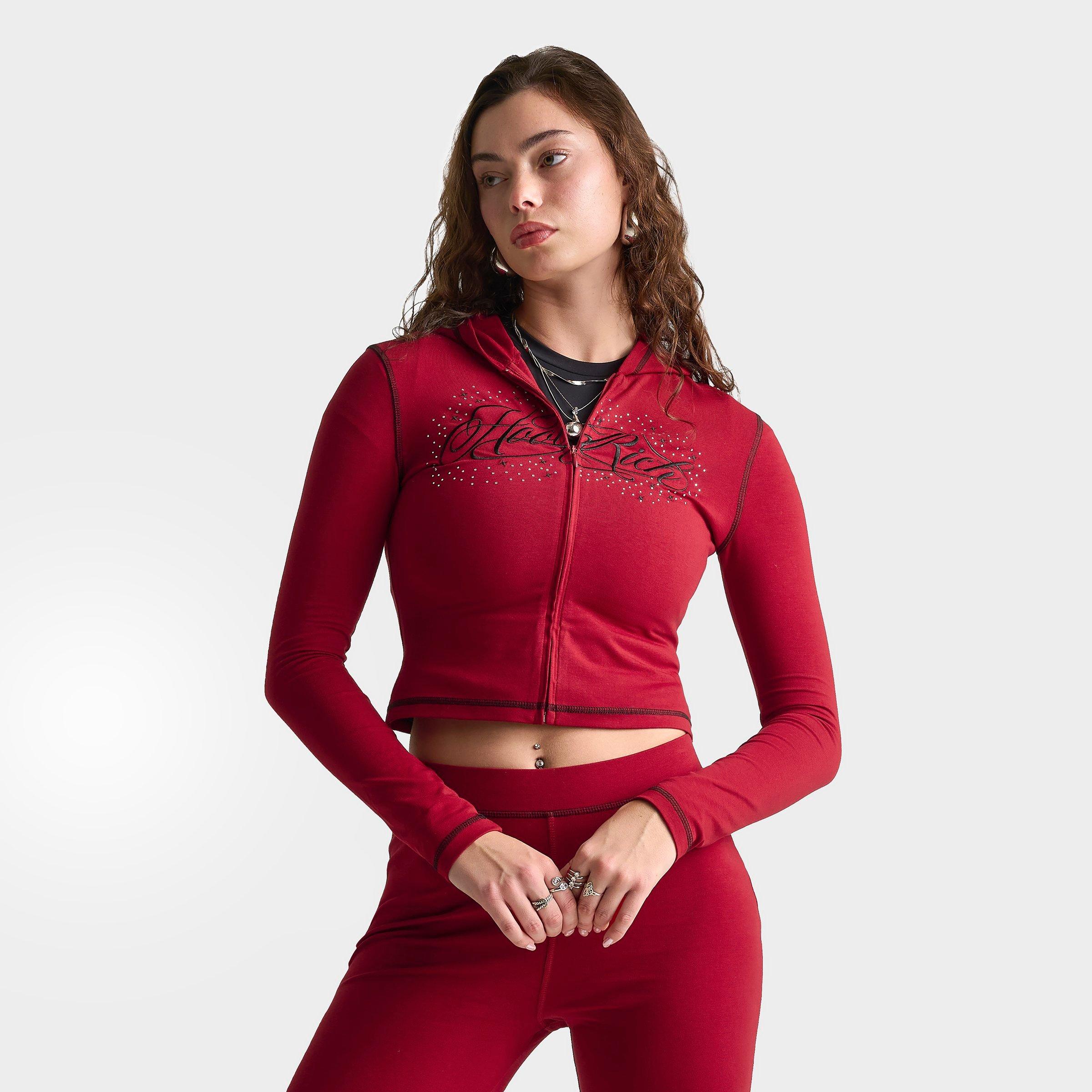 Hoodrich Women's Gleam Fitted Full-Zip Hoodie