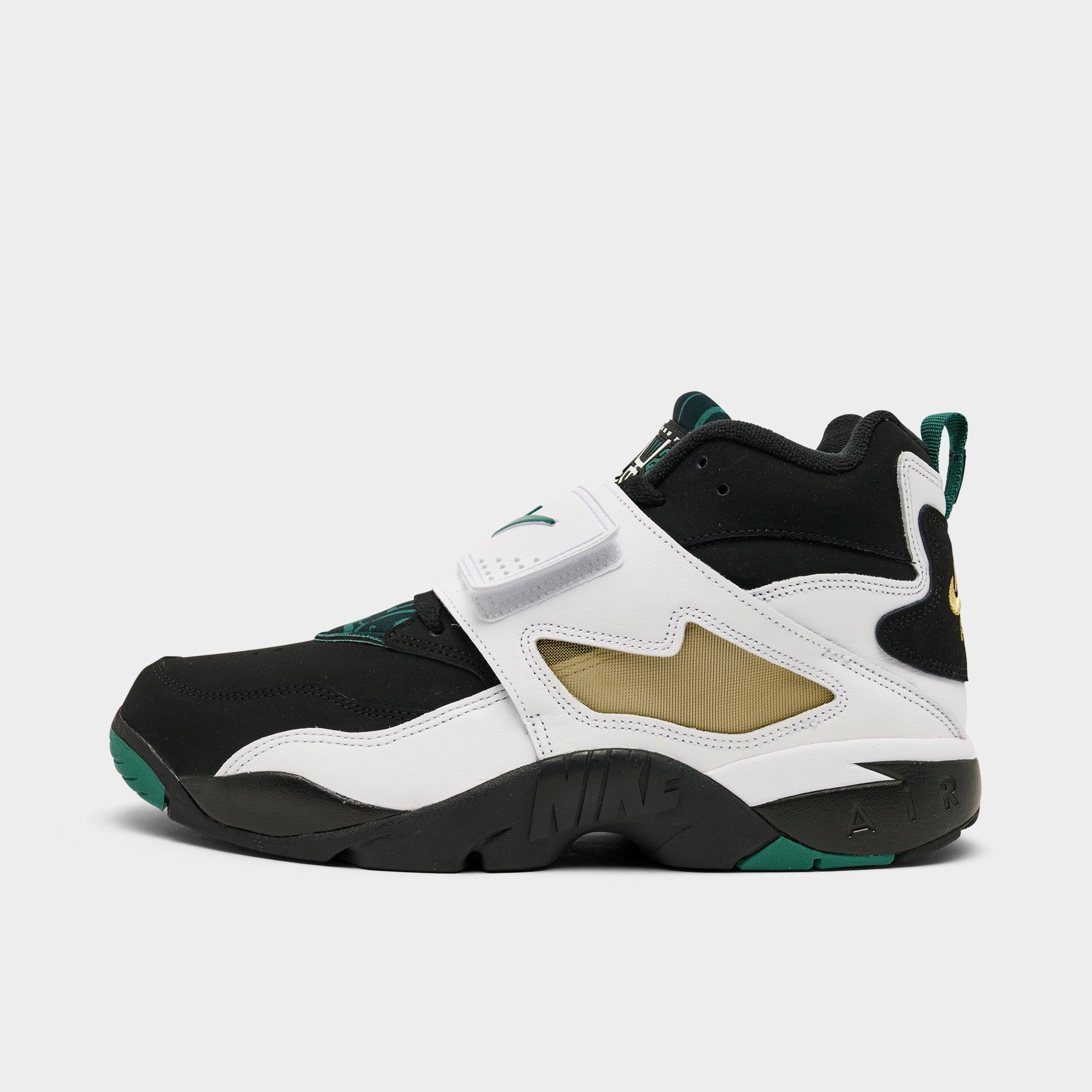 Nike Men's Diamond Turf Casual Shoes in Black/Mystic Green/White Size: 7.5