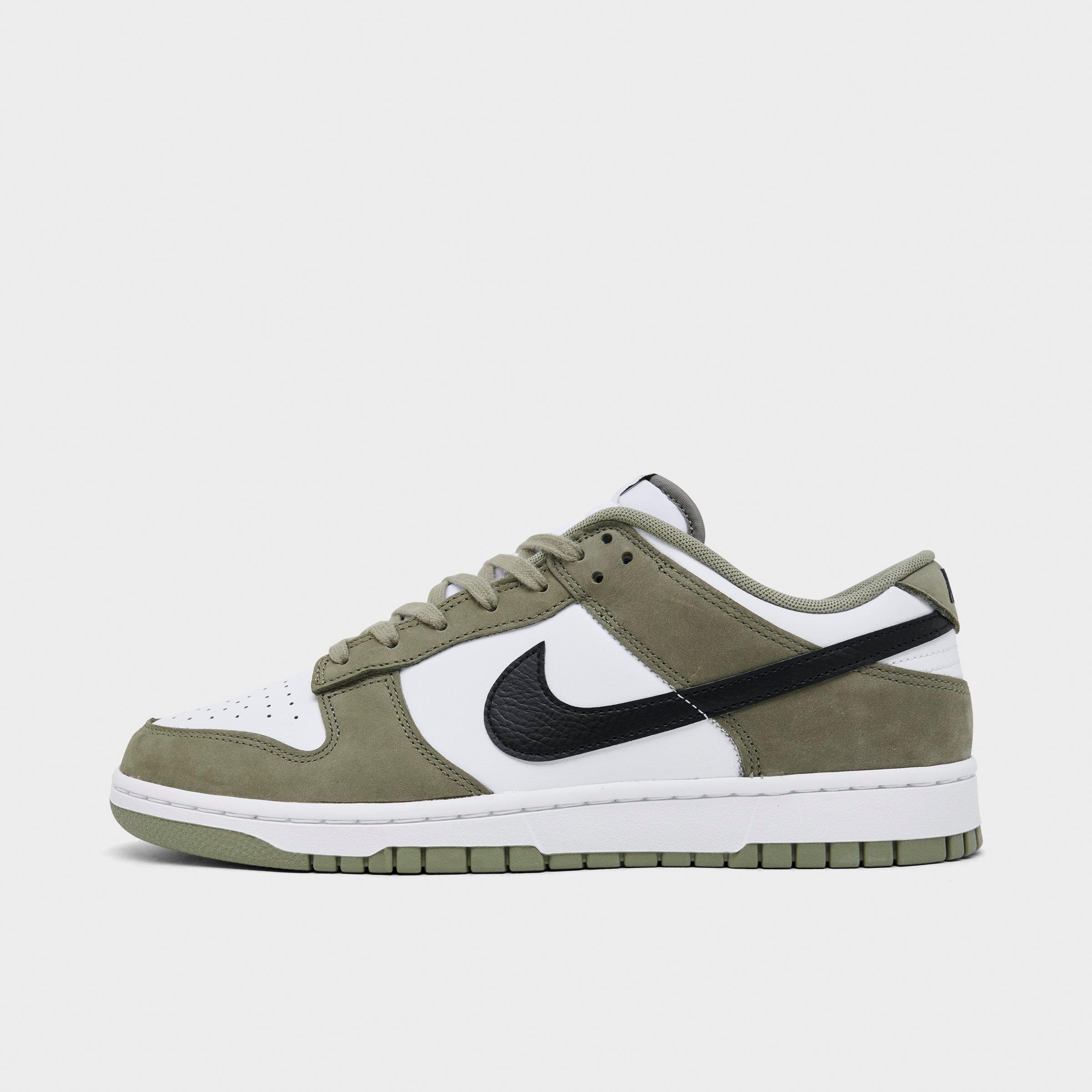 Nike Men's Dunk Low Retro Casual Sneakers from Finish Line - Lt Army, Black, White