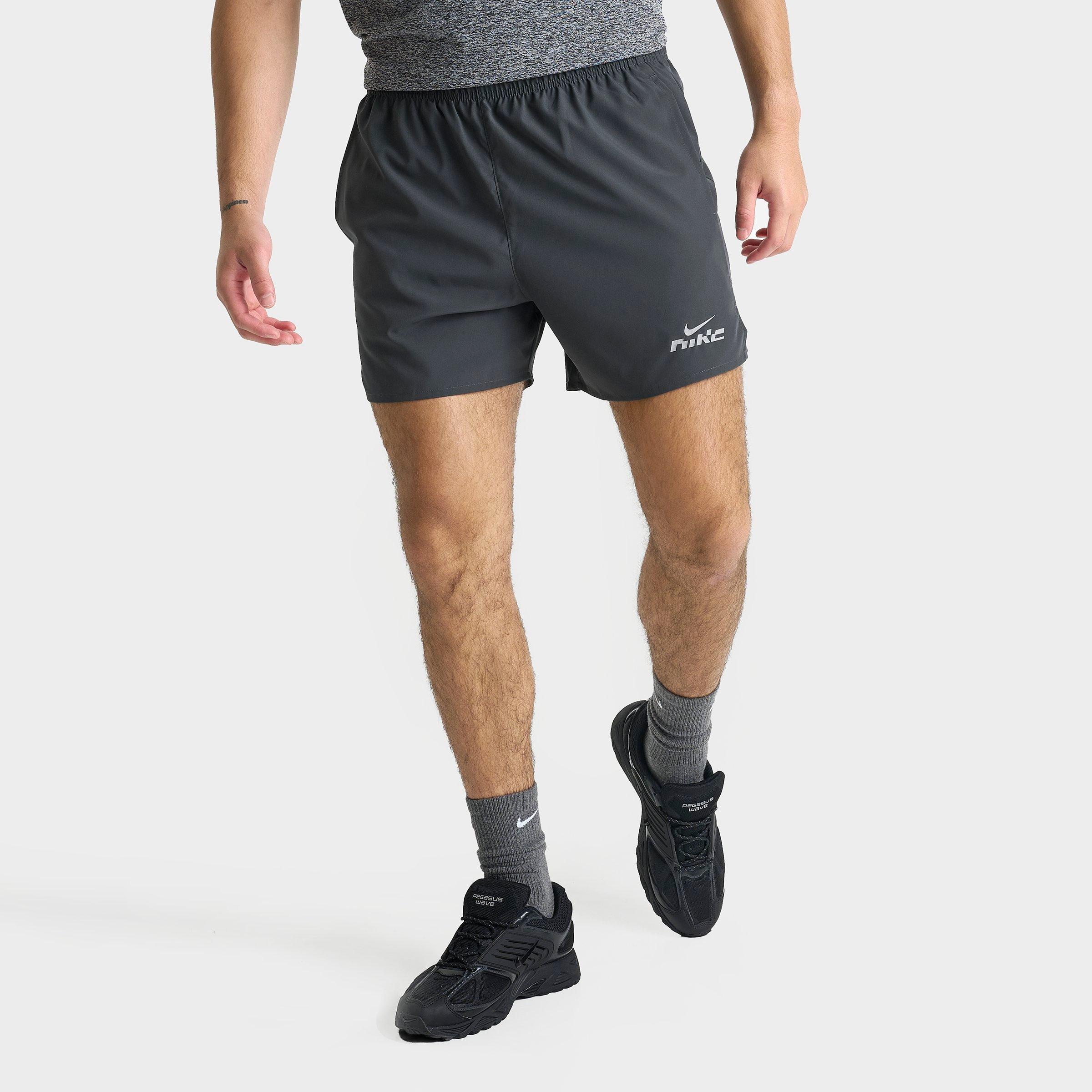 Nike Men's Challenger Flash Dri-FIT Brief-Lined 5" Running Shorts in Dark Smoke Grey/Dark Smoke Grey/Dark Smoke Grey Size: Small