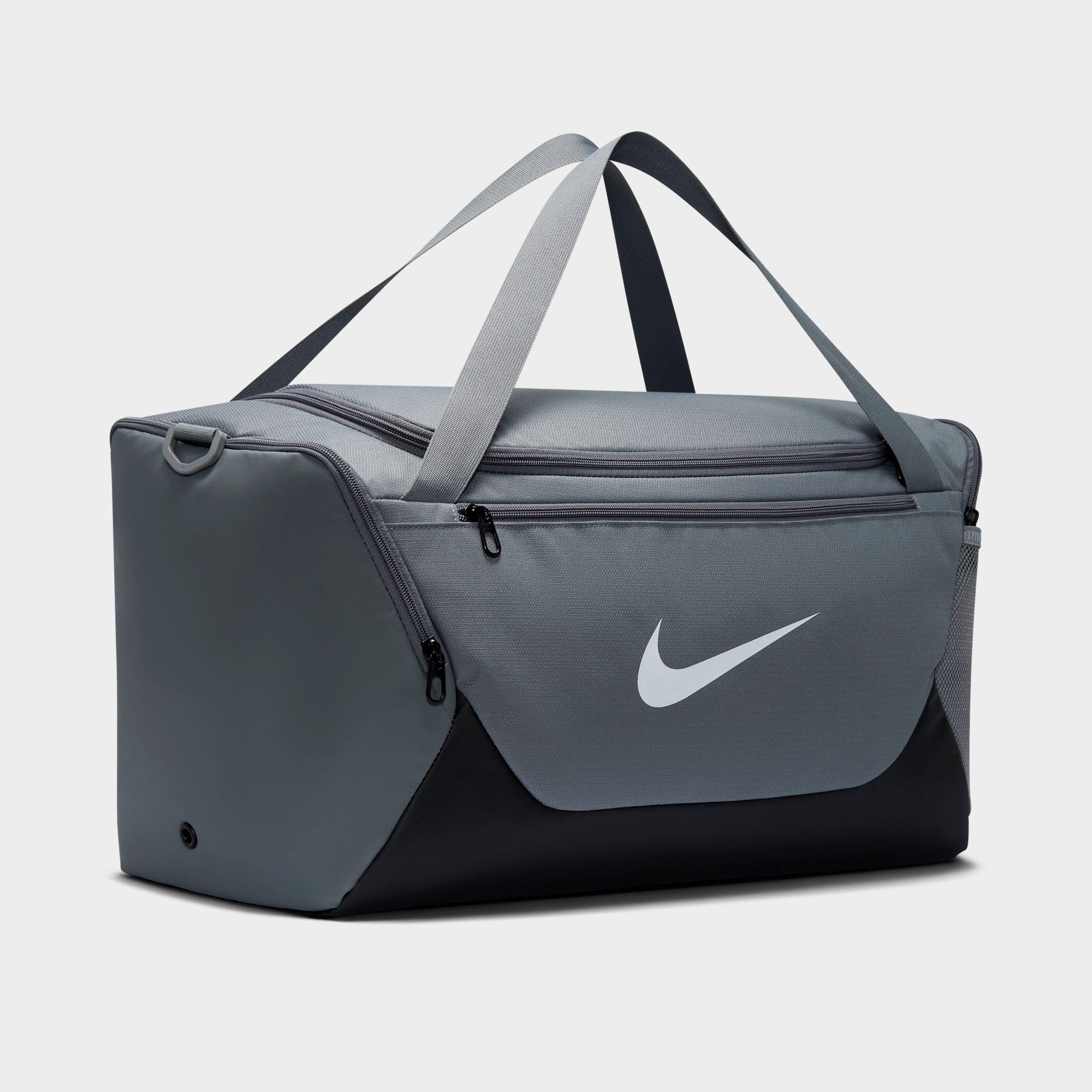Nike Brasilia Training Duffel Bag (Small, 40L) in Smoke Grey/Black/White
