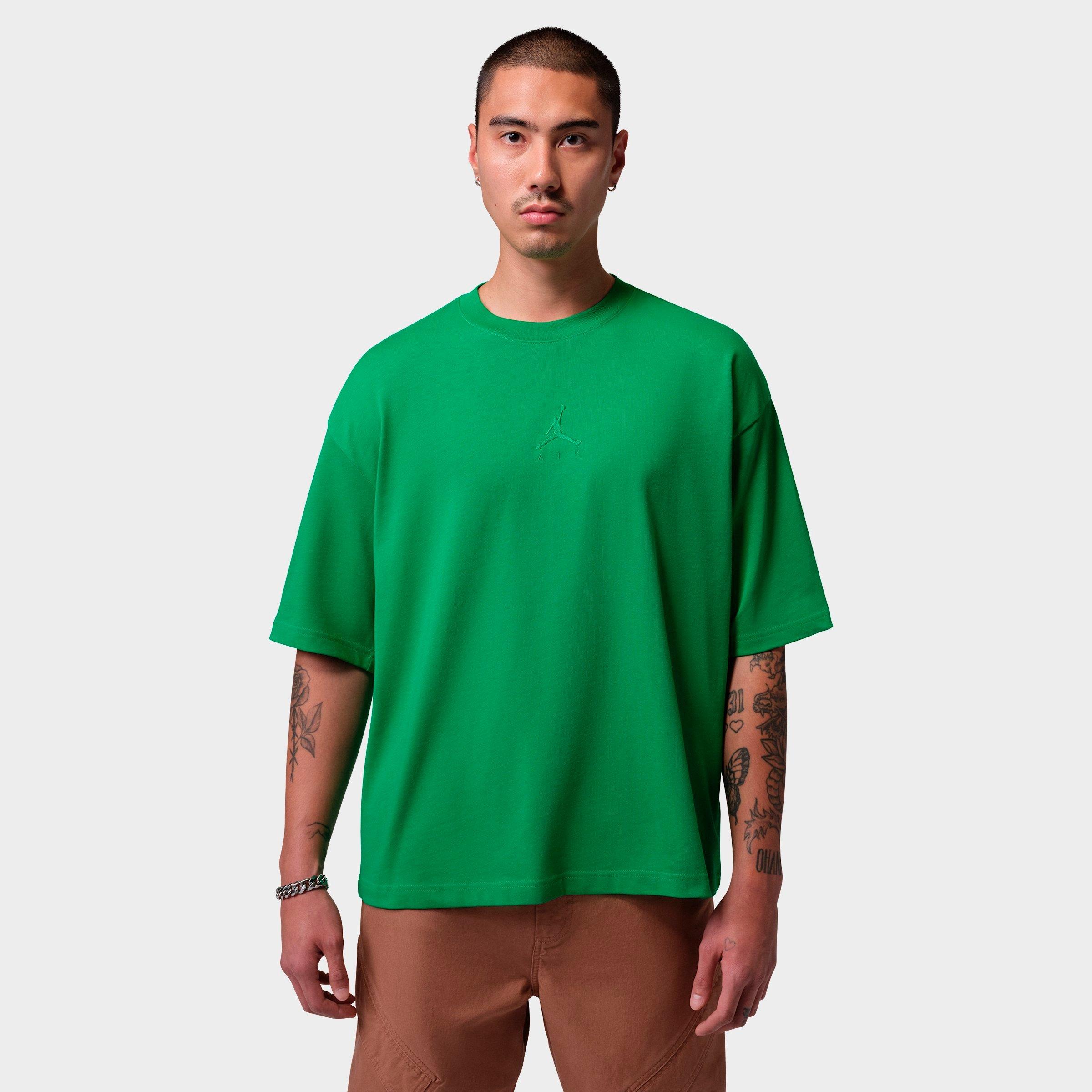 Jordan Men's Flight Essentials Oversized T-Shirt in Lucky Green/Lucky Green Size: Small