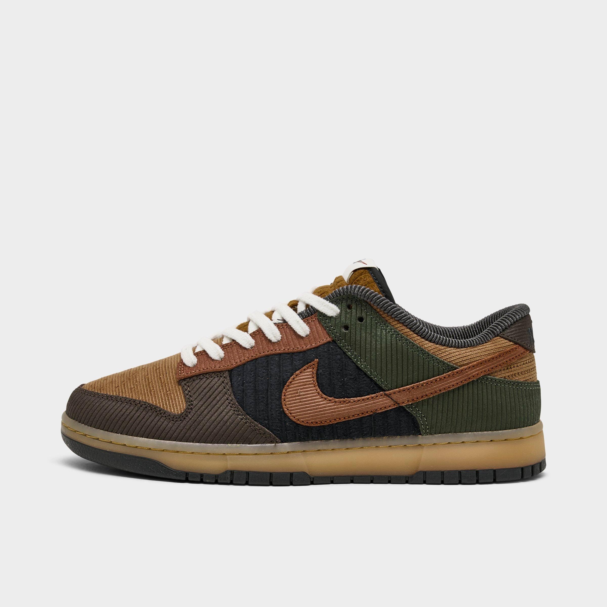 Nike Men's Dunk Low Retro Premium SE Corduroy Casual Shoes (Men's Sizing) in Light British Tan/Cargo Khaki/Baroque Brown Size: 12.0