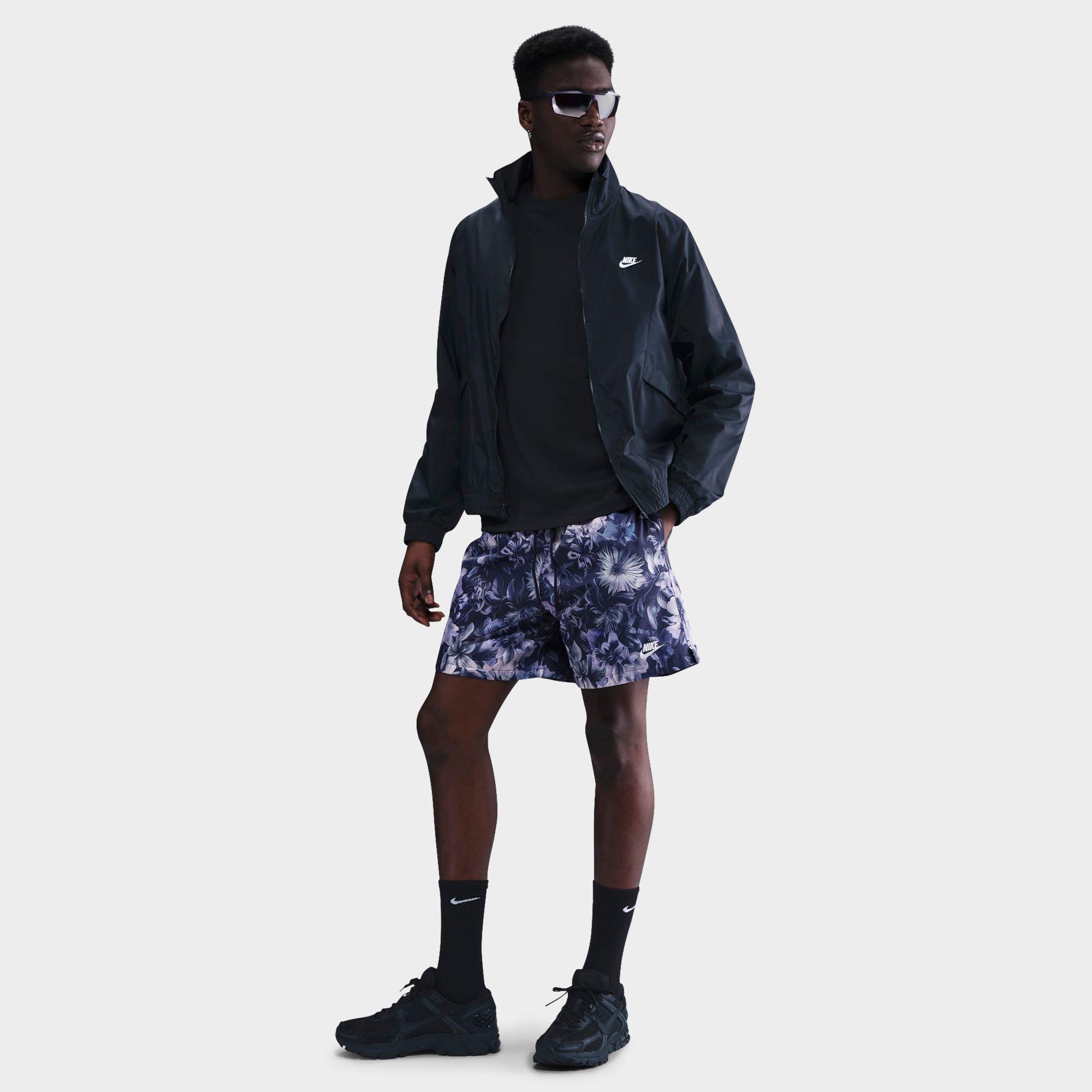 Nike Men's Club Printed Woven Flow Shorts in Midnight Navy/Psychic Blue Size: Small