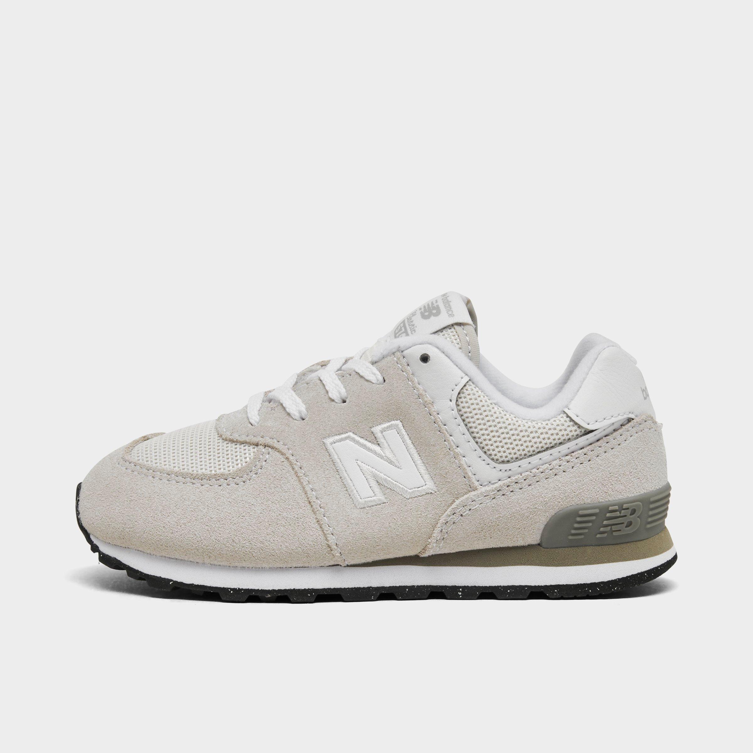 New Balance Girls Toddler 574 Casual Shoes in Nimbus Cloud/White Size: 4.0