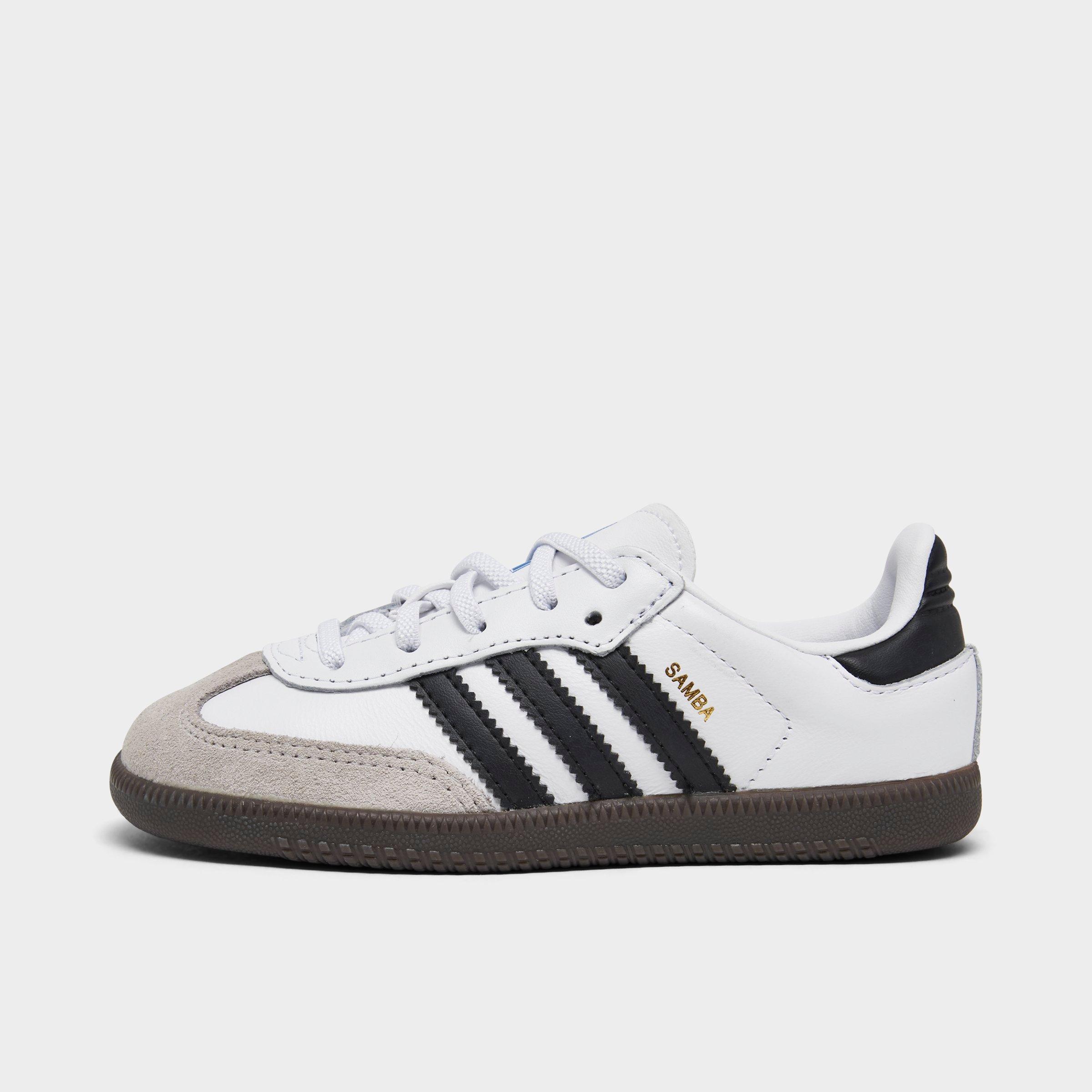 adidas Kids Toddler Originals Samba OG Casual Shoes in White/Black/Gum 5 Size: 4