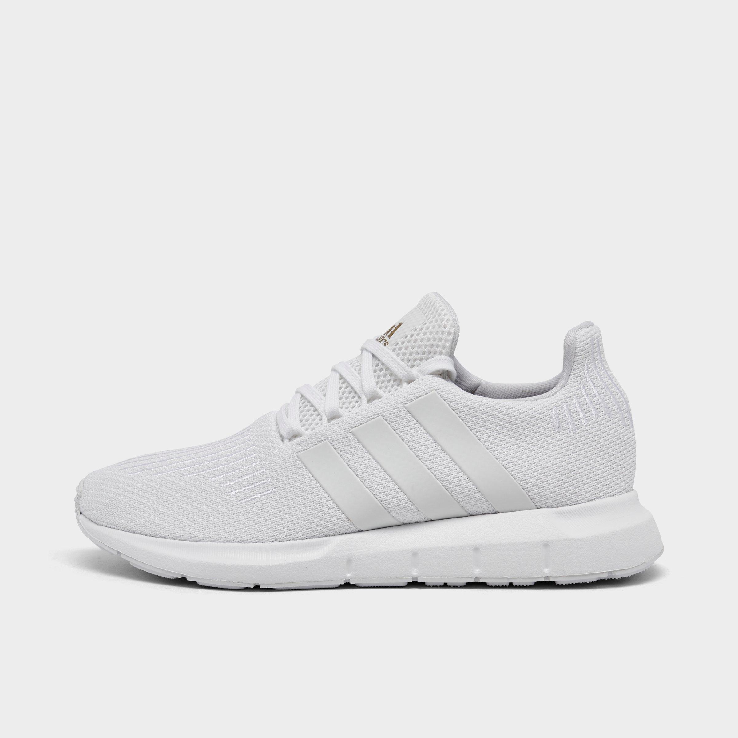 adidas Women's Swift Run 1.0 Casual Shoes in White/Gold Metallic Size: 6.0