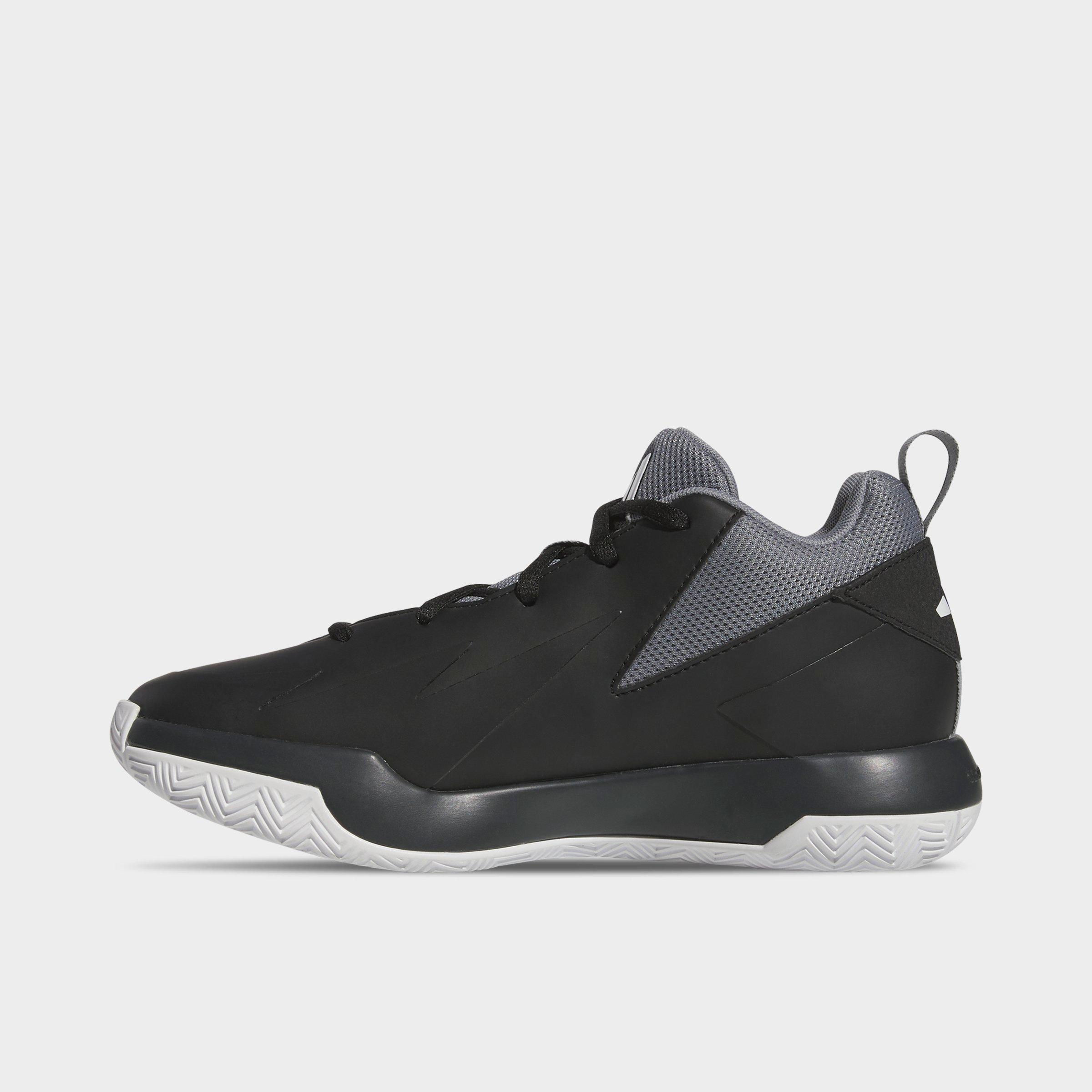 adidas Big Kids Cross 'Em Up Select Basketball Shoes in Core Black/Grey/Footwear White Size: 3.5