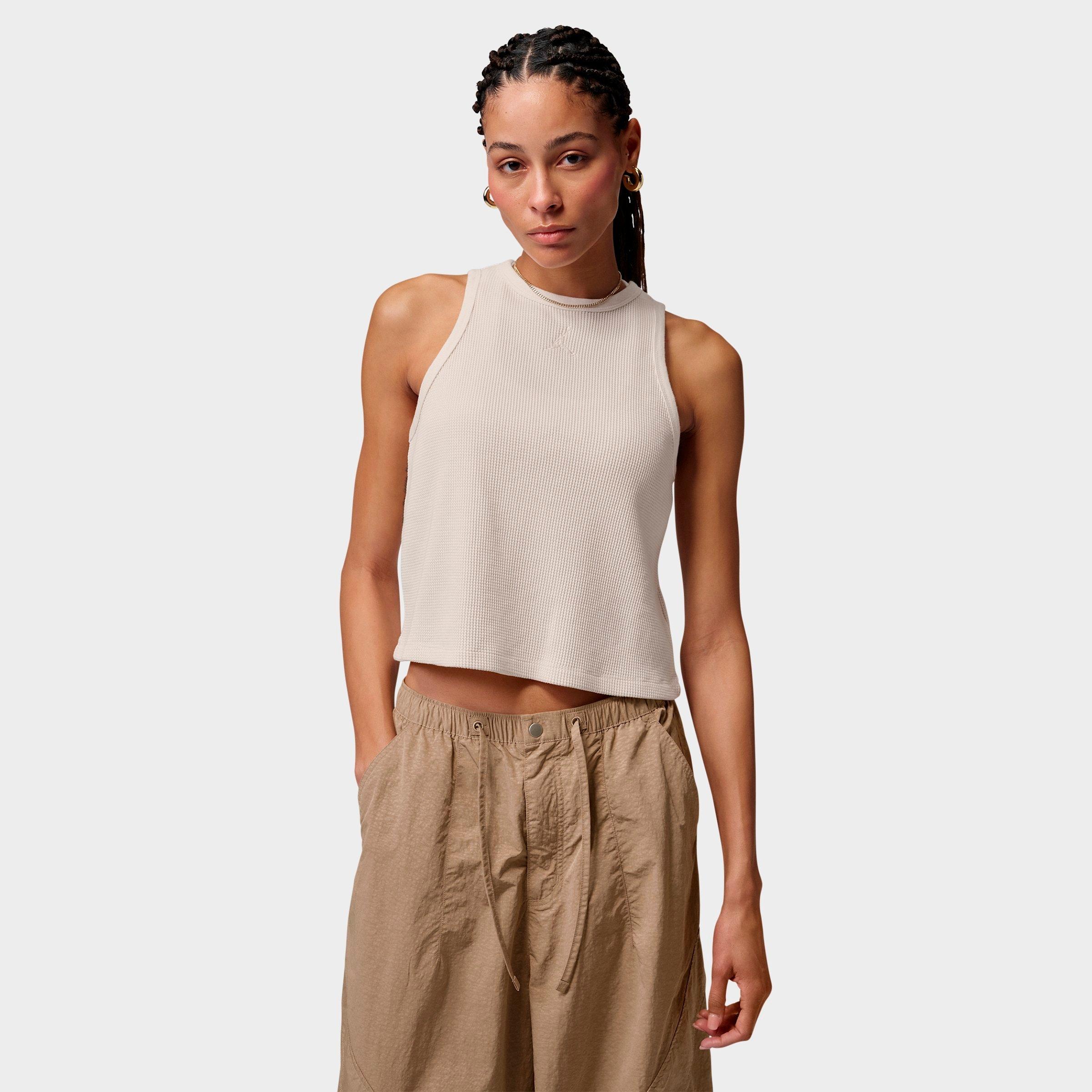 Jordan Women's Flight Waffle Tank Top in Pale Ivory Size: