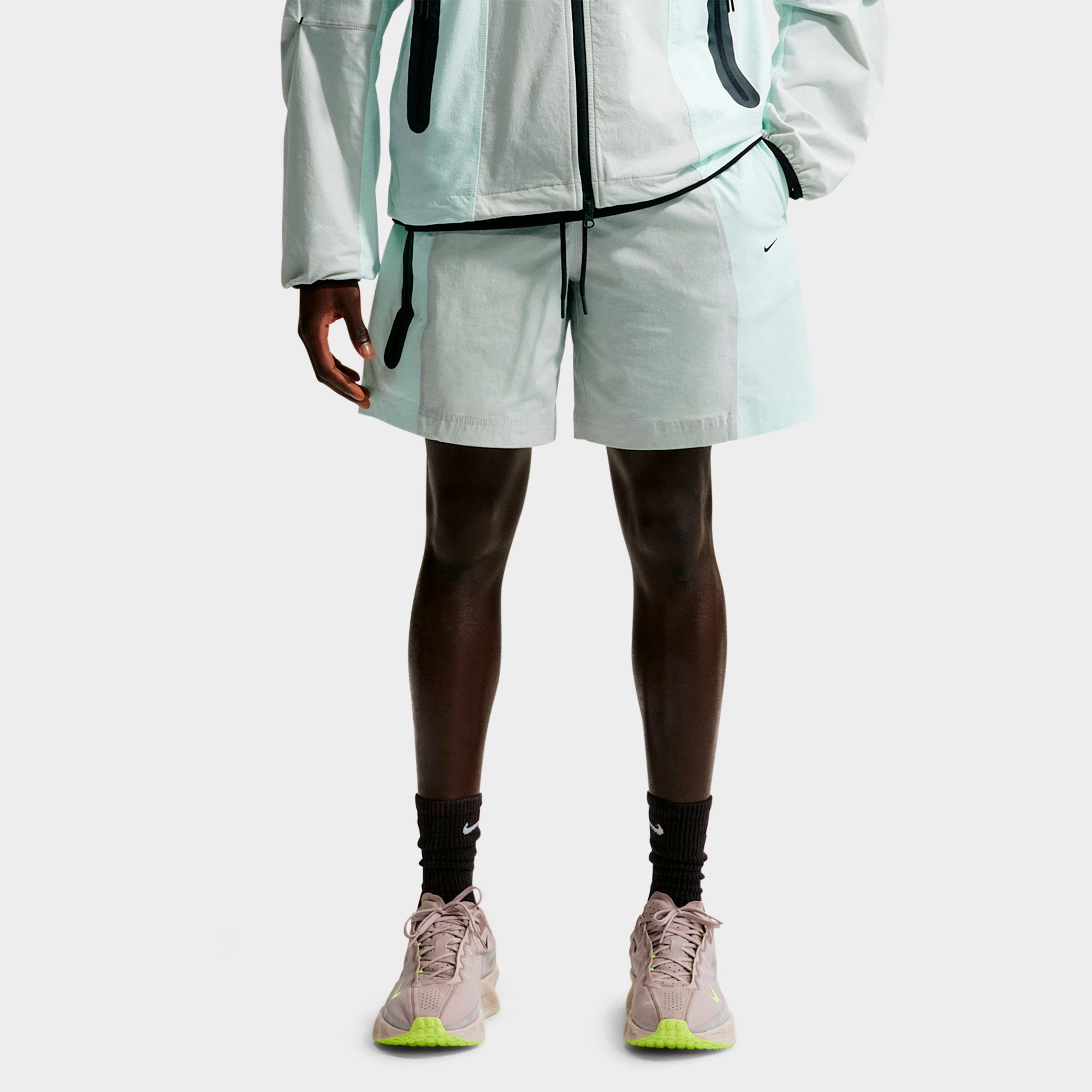 Nike Men's Tech Dri-FIT Colorblock Woven Shorts in Light Silver/Barely Green/Black Size: Medium