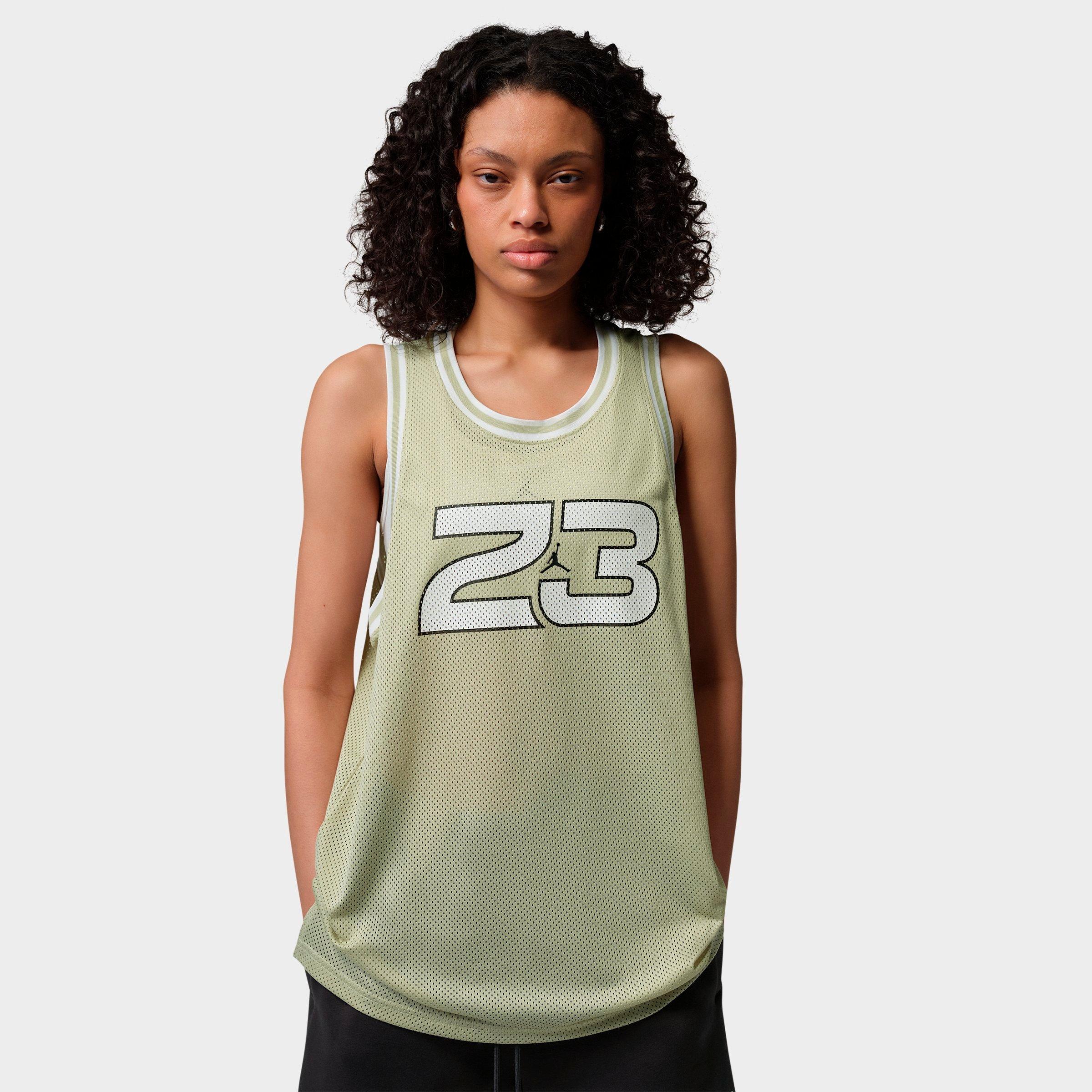 Nike Women's Jordan Brooklyn Jersey in Olive Aura/Black Size: Small