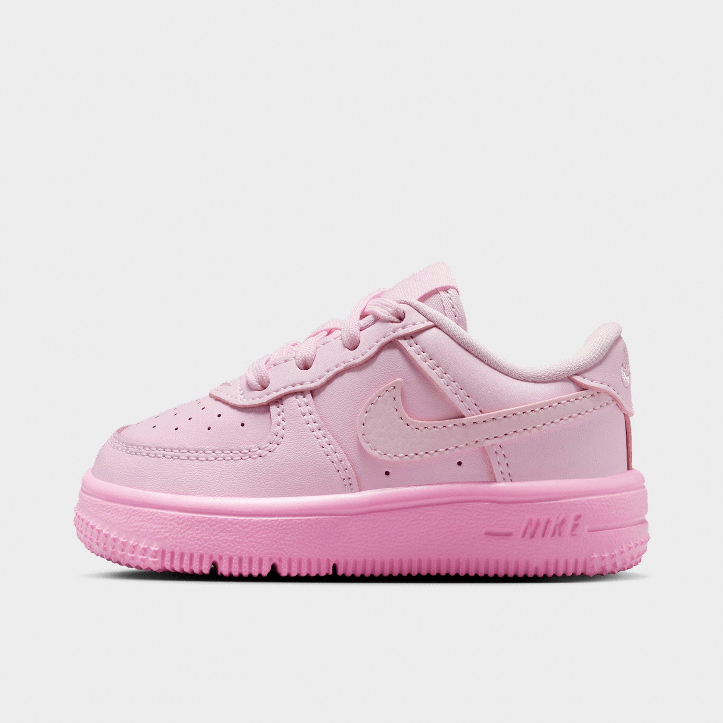 Nike Kids Toddler Force 1 Low Casual Shoes in Pink Foam/Pink Rise/Pink Foam Size: 5.0