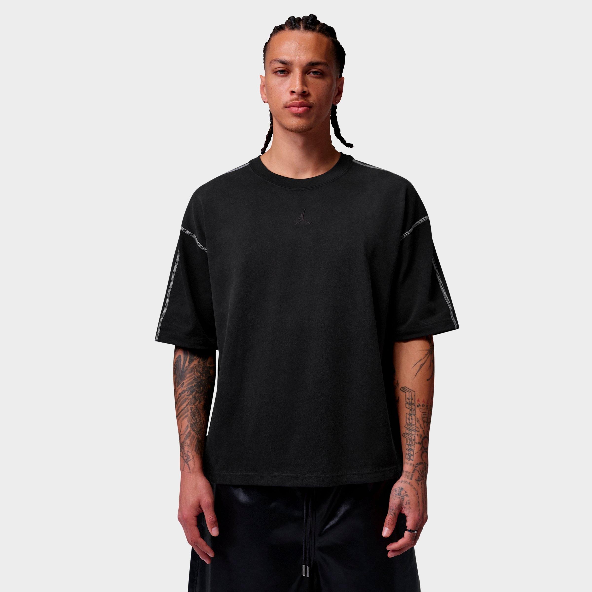 Jordan Men's Flight Heavyweight Washed T-Shirt in Black/Sail/Black Size: 2XL