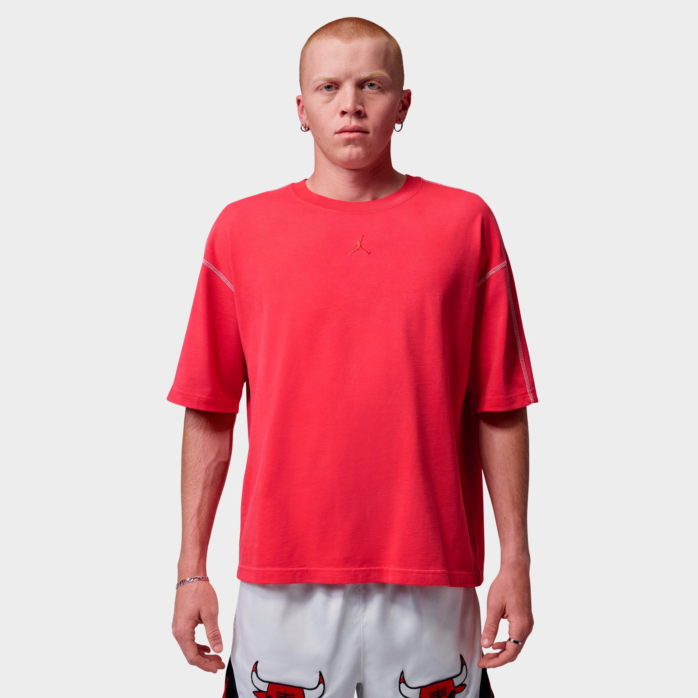 Jordan Men's Flight Heavyweight Washed T-Shirt in University Red/Sail/University Red Size: Medium