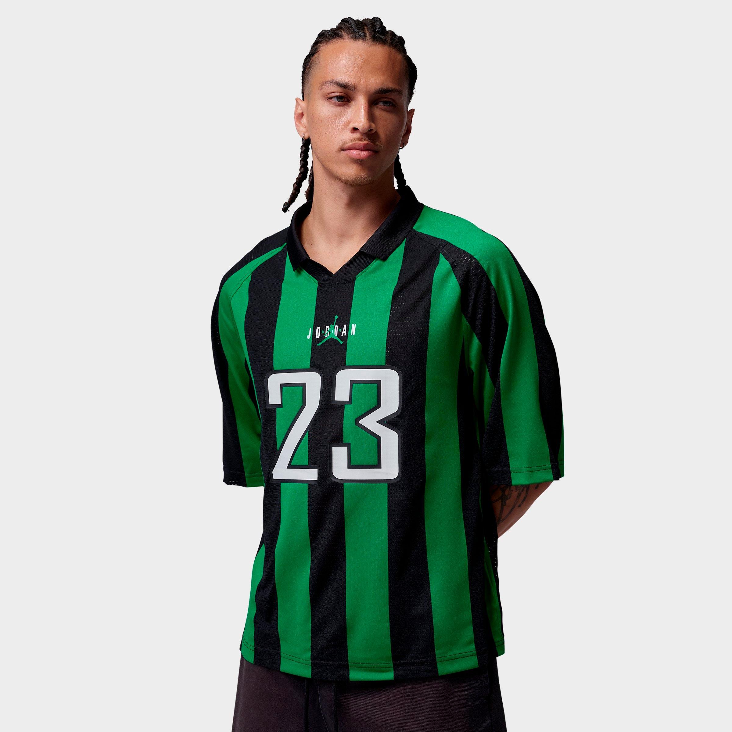 Jordan Men's Brooklyn Terrace Top in Lucky Green/Black/Lucky Green Size: XL