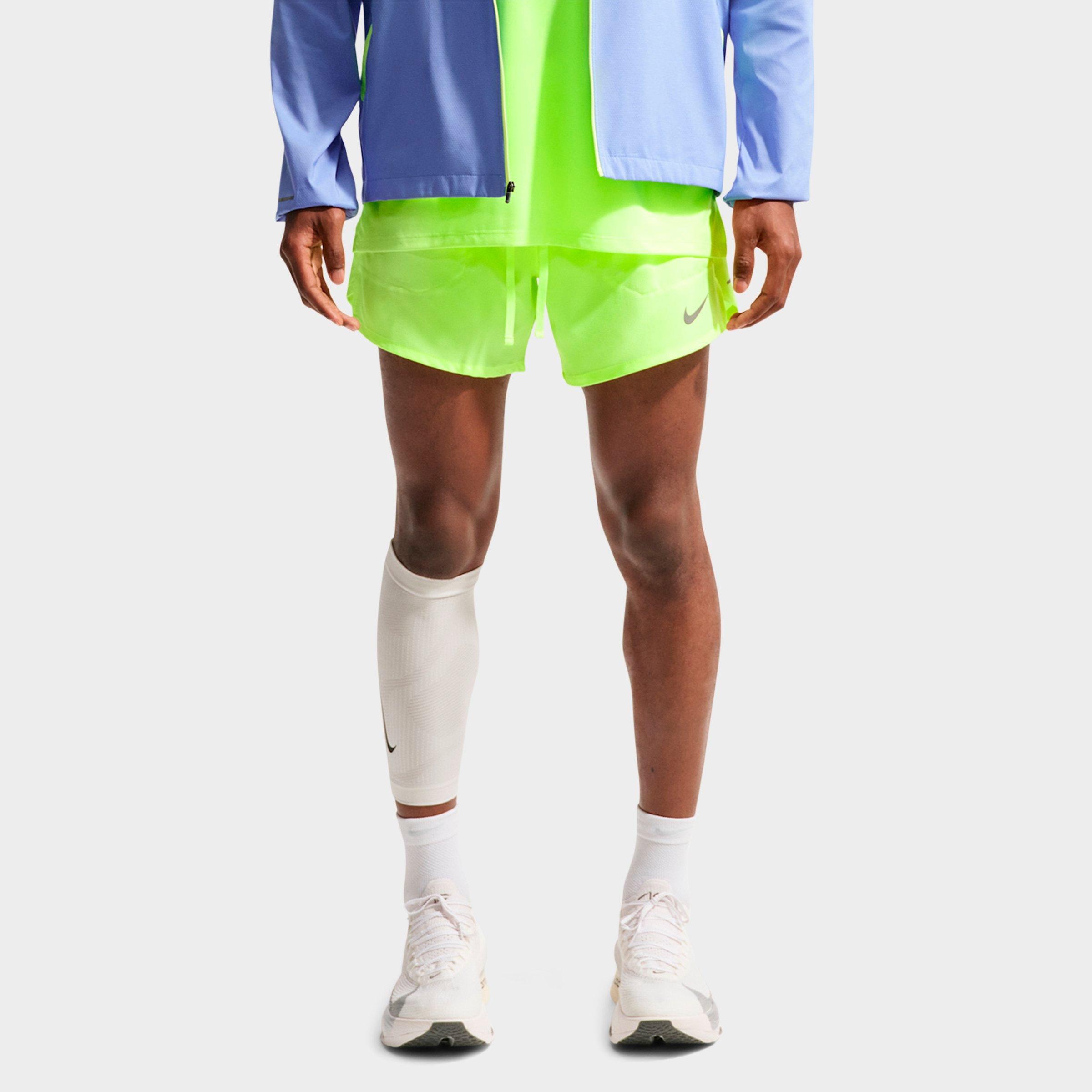 Nike Men's Stride Dri-FIT 2-in-1 5" Running Shorts in Volt Ice Size: XL