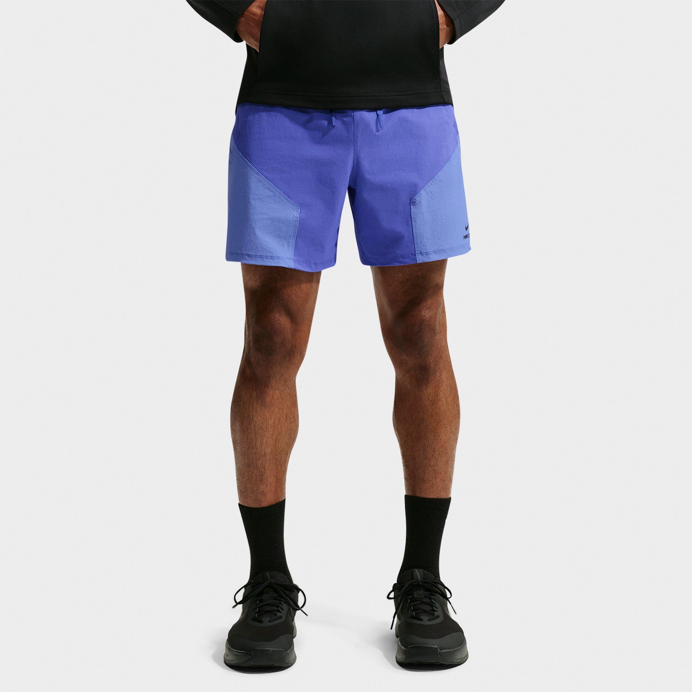 Nike Men's Pro Training Dri-FIT ADV 6" Shorts in Persian Violet/Sapphire/Black Size: Small