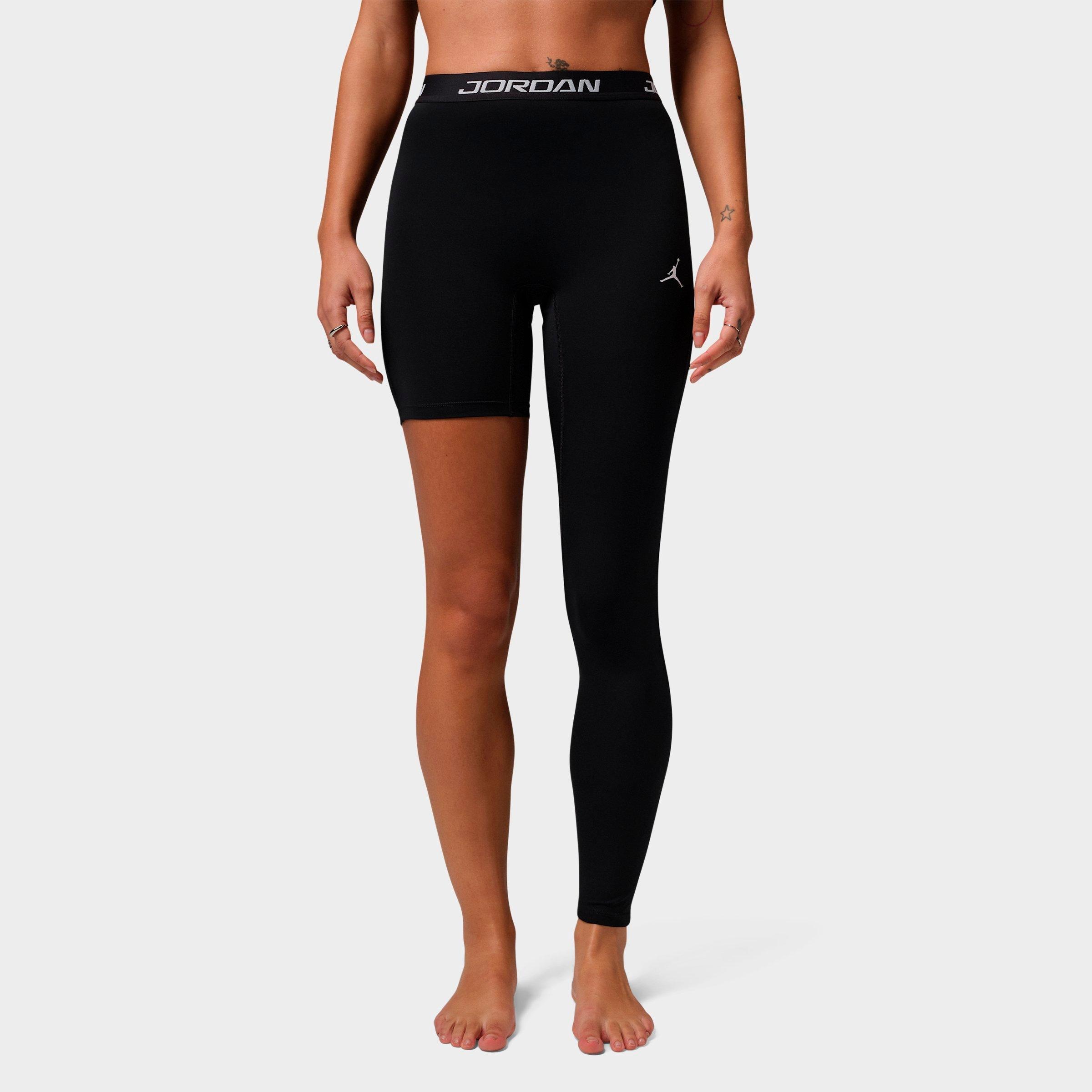 Jordan Women's Sport High-Rise Single-Leg Basketball Tights (Left) in Black/White Size: Large