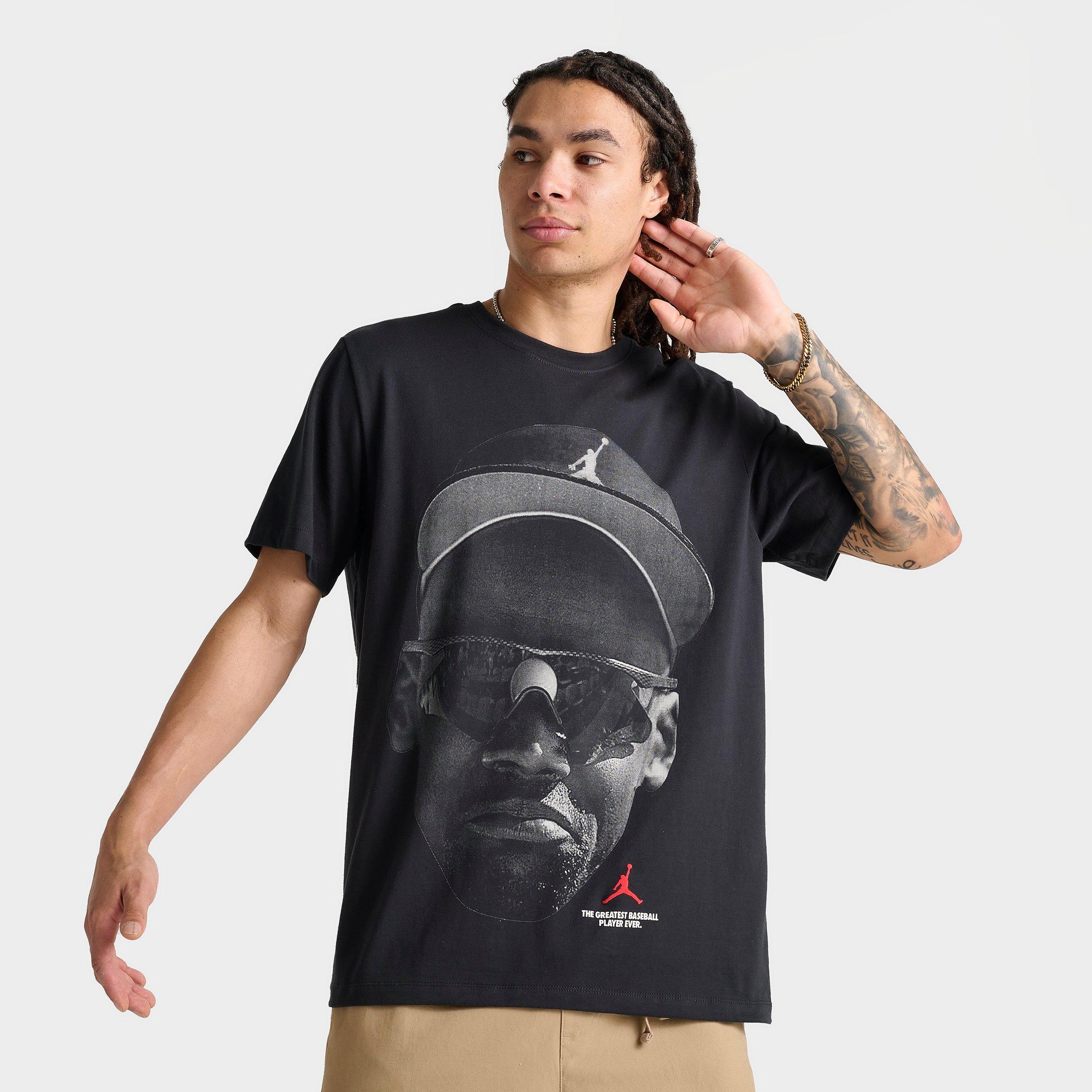 Jordan Men's Diamond 45 Greatest Baseball Player T-Shirt in Off Noir Size: Small