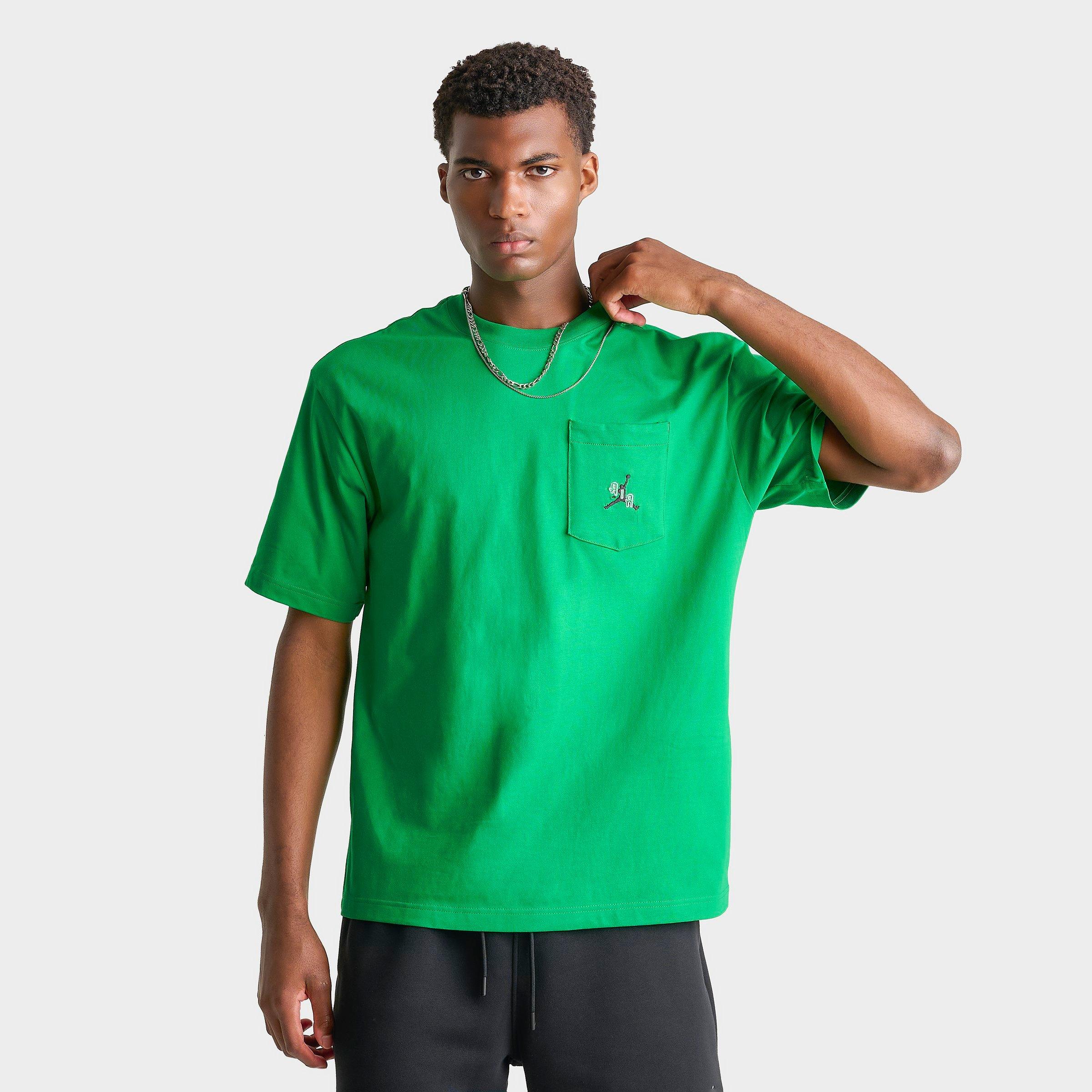 Jordan Men's Jumpman Air Pocket T-Shirt in Lucky Green/Black Size: Small