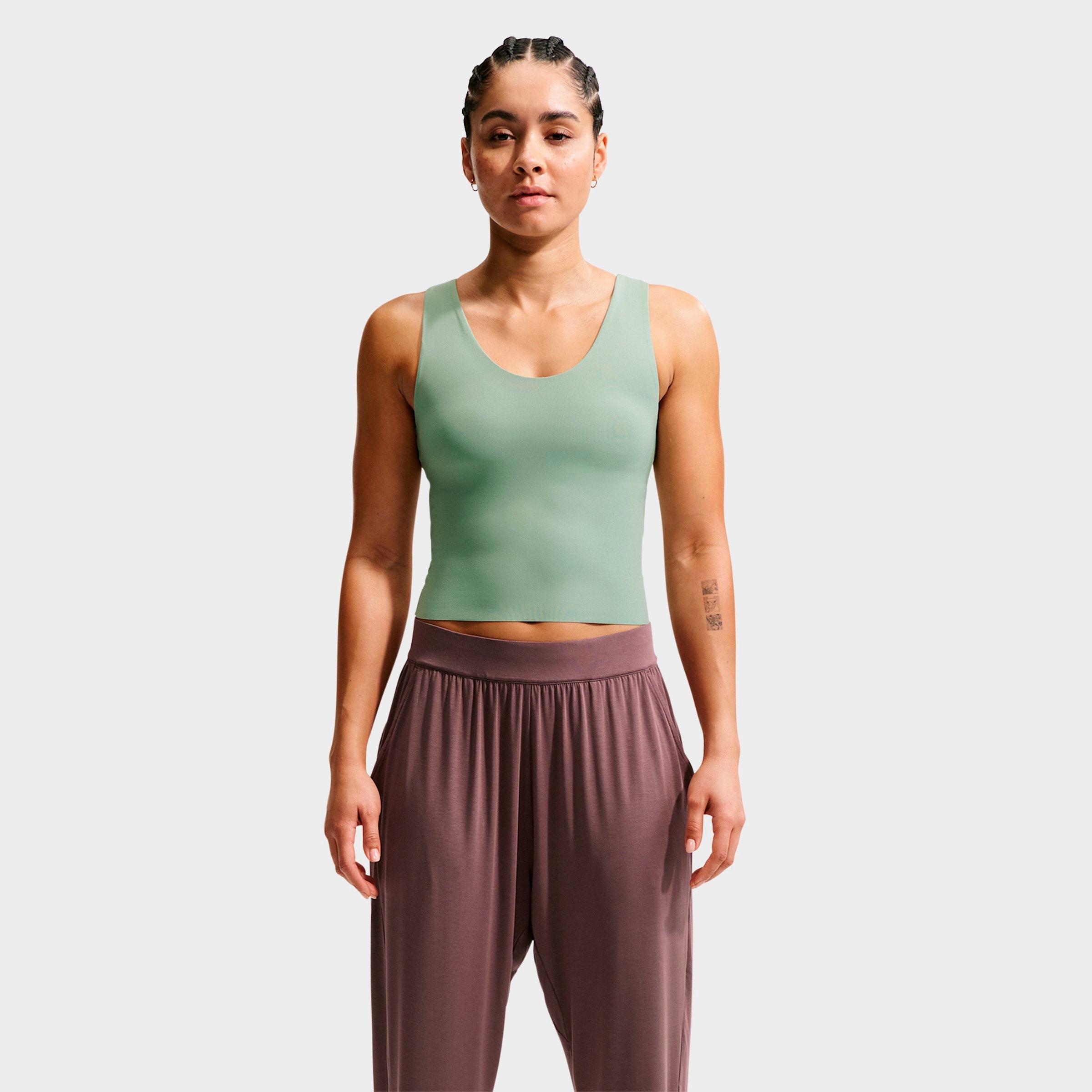 Nike Women's Zenvy Dri-FIT Tank Top in Steam/White Size: Large