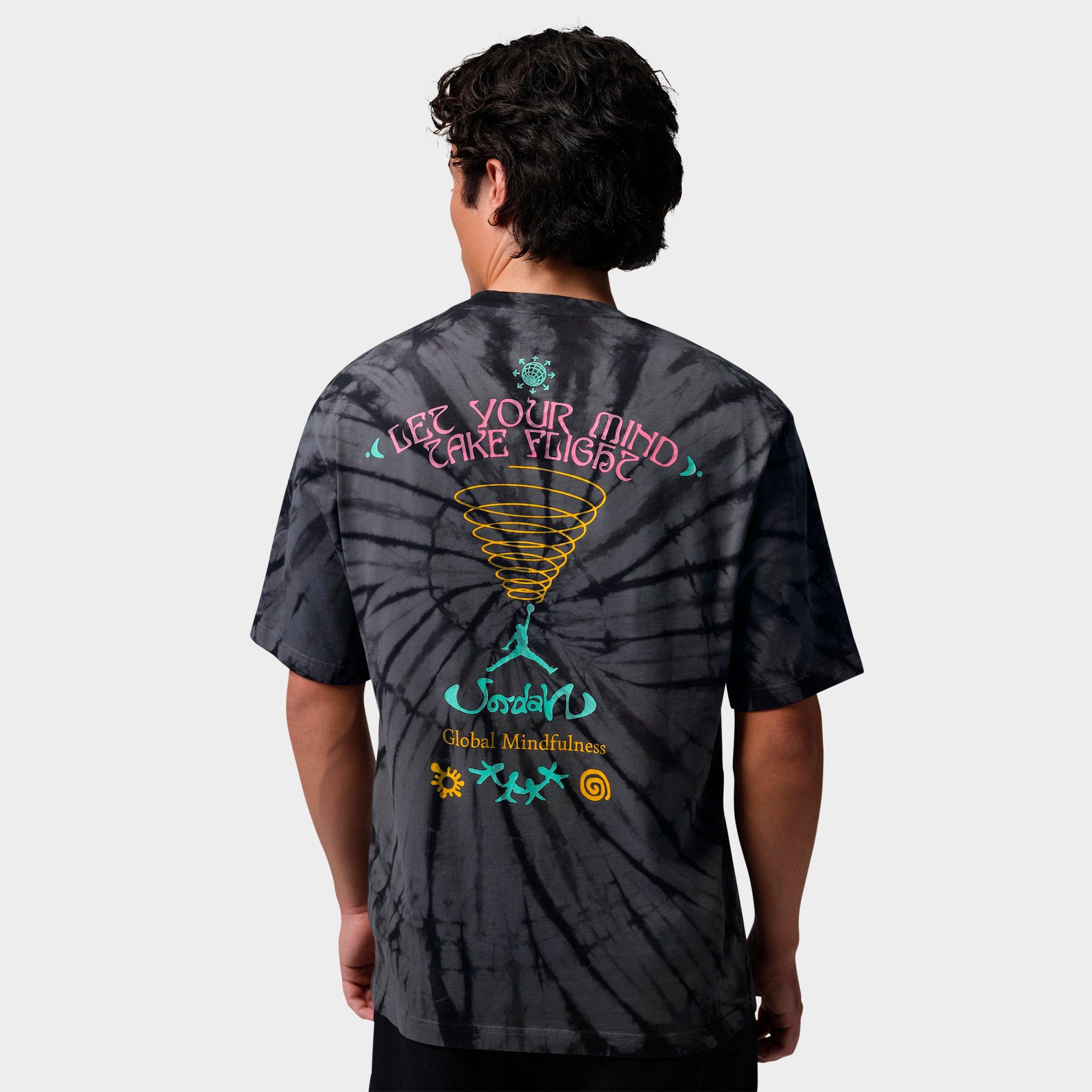 Jordan Men's Brooklyn Tie-Dye Festival T-Shirt in Iron Grey Size: Medium