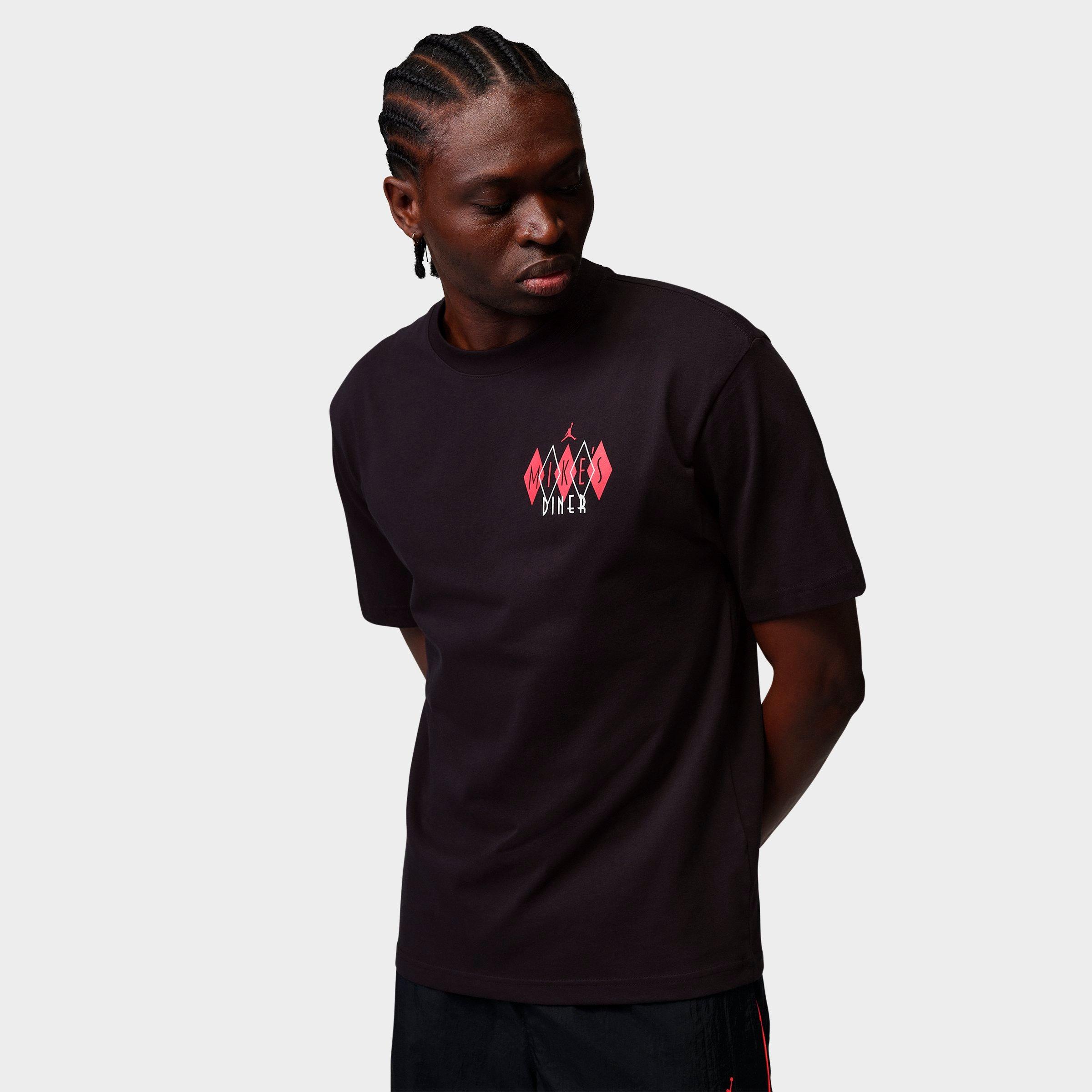 Jordan Men's Mike's Diner Graphic T-Shirt in Black/White/University Red Size: Medium