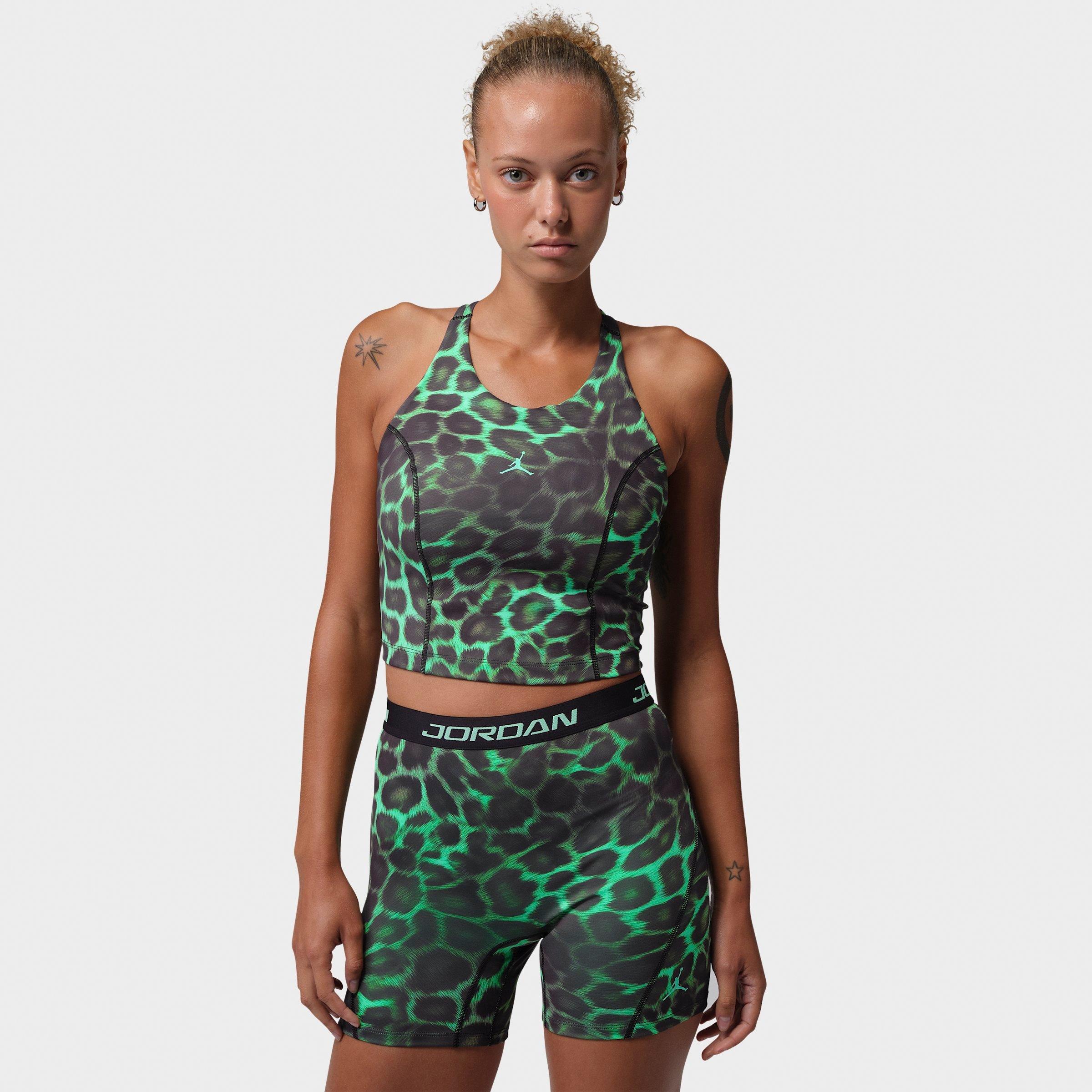 Jordan Women's Sport Dri-FIT All-Over Print Top in Luminous Green/Luminous Green Size: Medium