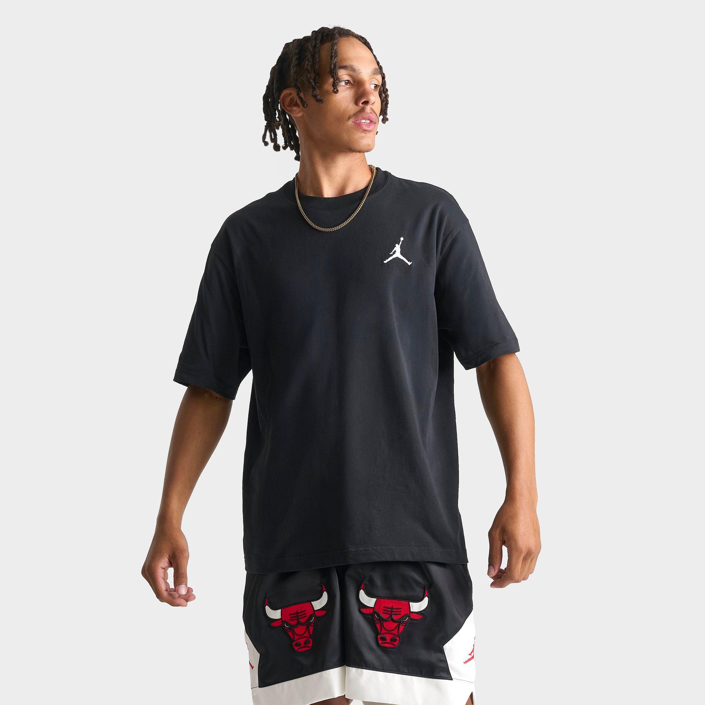 Jordan Men's Embroidered Jumpman T-Shirt in Black/White Size: XL