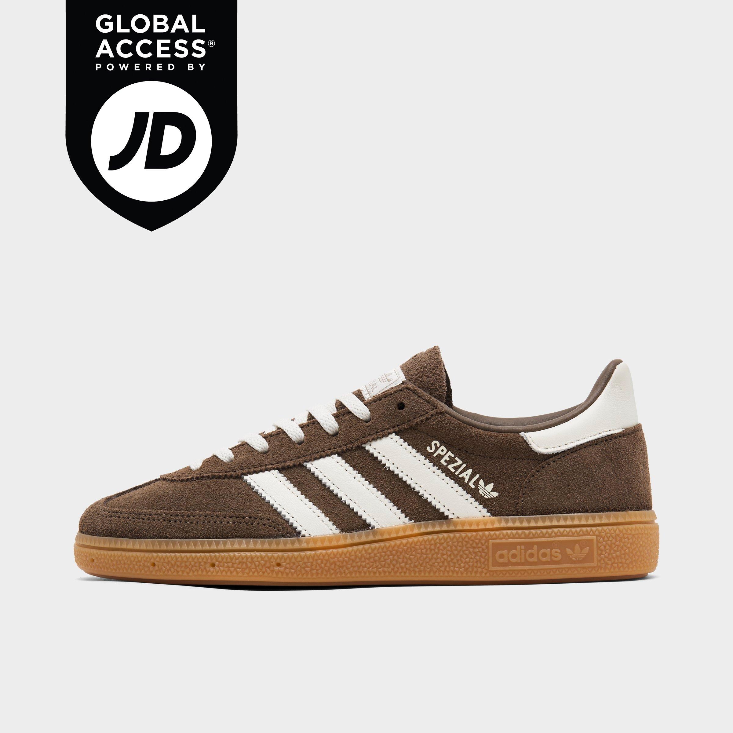 adidas Women's Originals Handball Spezial LE Casual Shoes in Earth Strata/Off White/Gum Size: 7.0