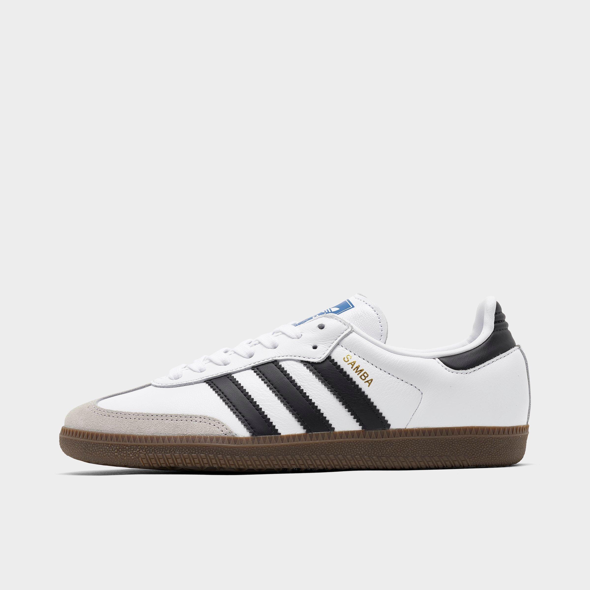 adidas Women's Originals Samba OG Casual Shoes in White/Black/Clear Granite Size: 5