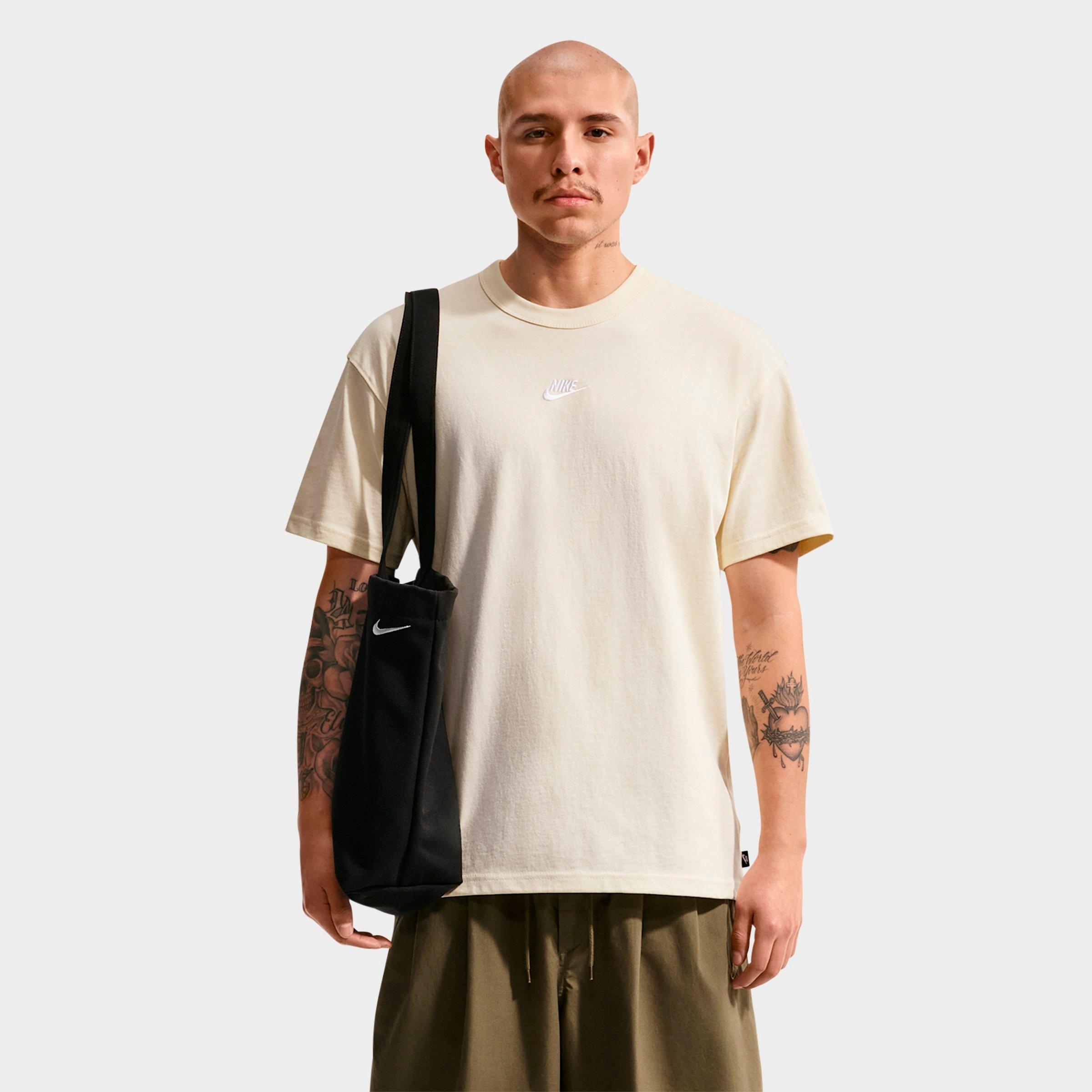 Nike Men's Sportswear Premium Essentials Futura T-Shirt in Coconut Milk Size: Small