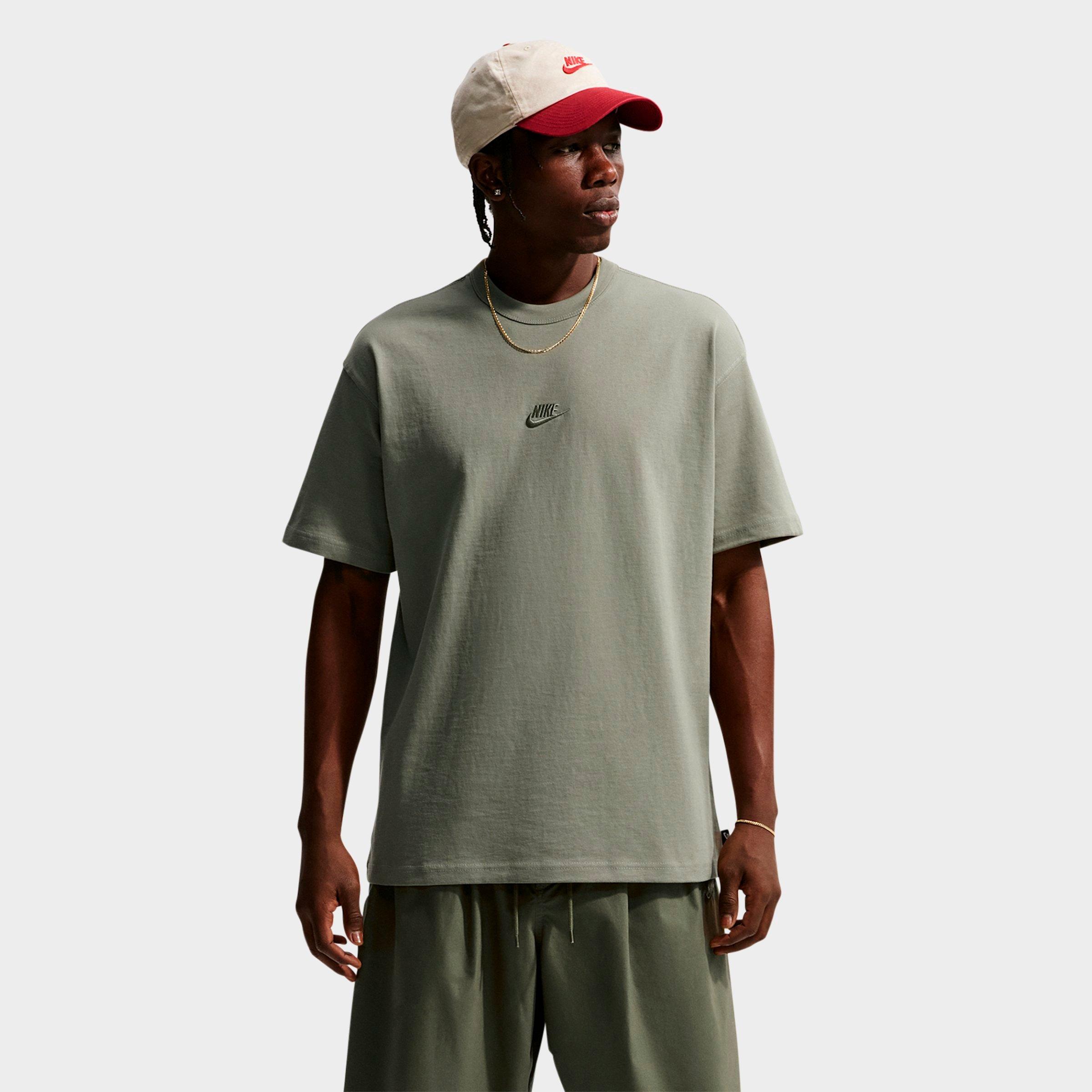 Nike Men's Sportswear Premium Essentials Futura T-Shirt in Silver Sage Size: Medium