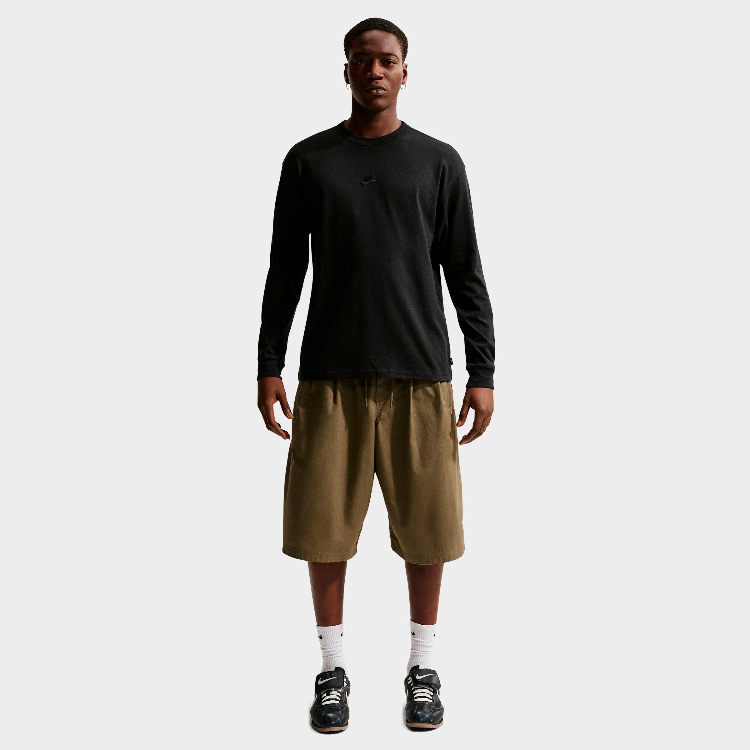 Nike Men's Sportswear Premium Essentials Futura Long-Sleeve T-Shirt in Black Size: M Tall