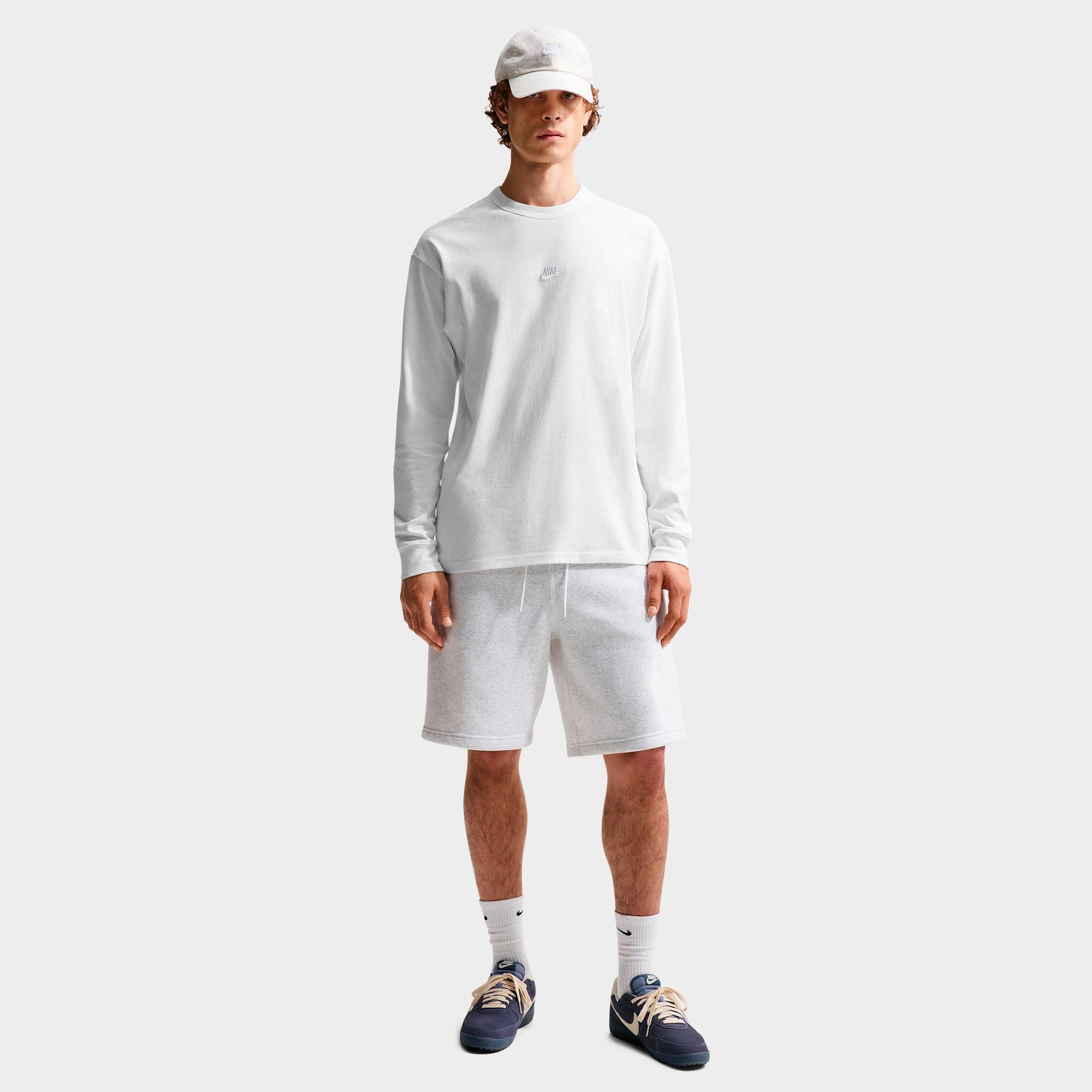 Nike Men's Sportswear Premium Essentials Futura Long-Sleeve T-Shirt in White Size: Medium